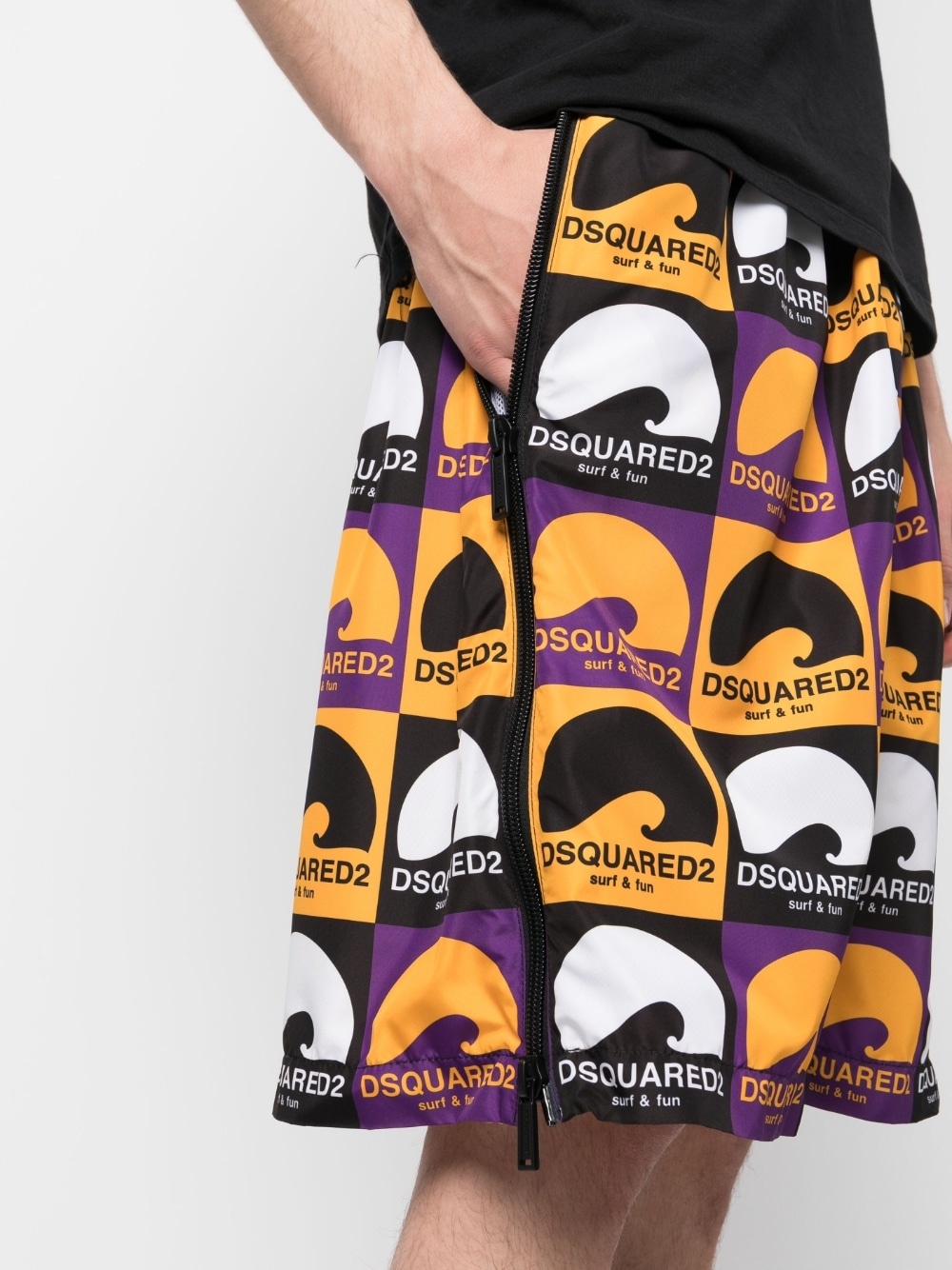 logo-print deck shorts - 5
