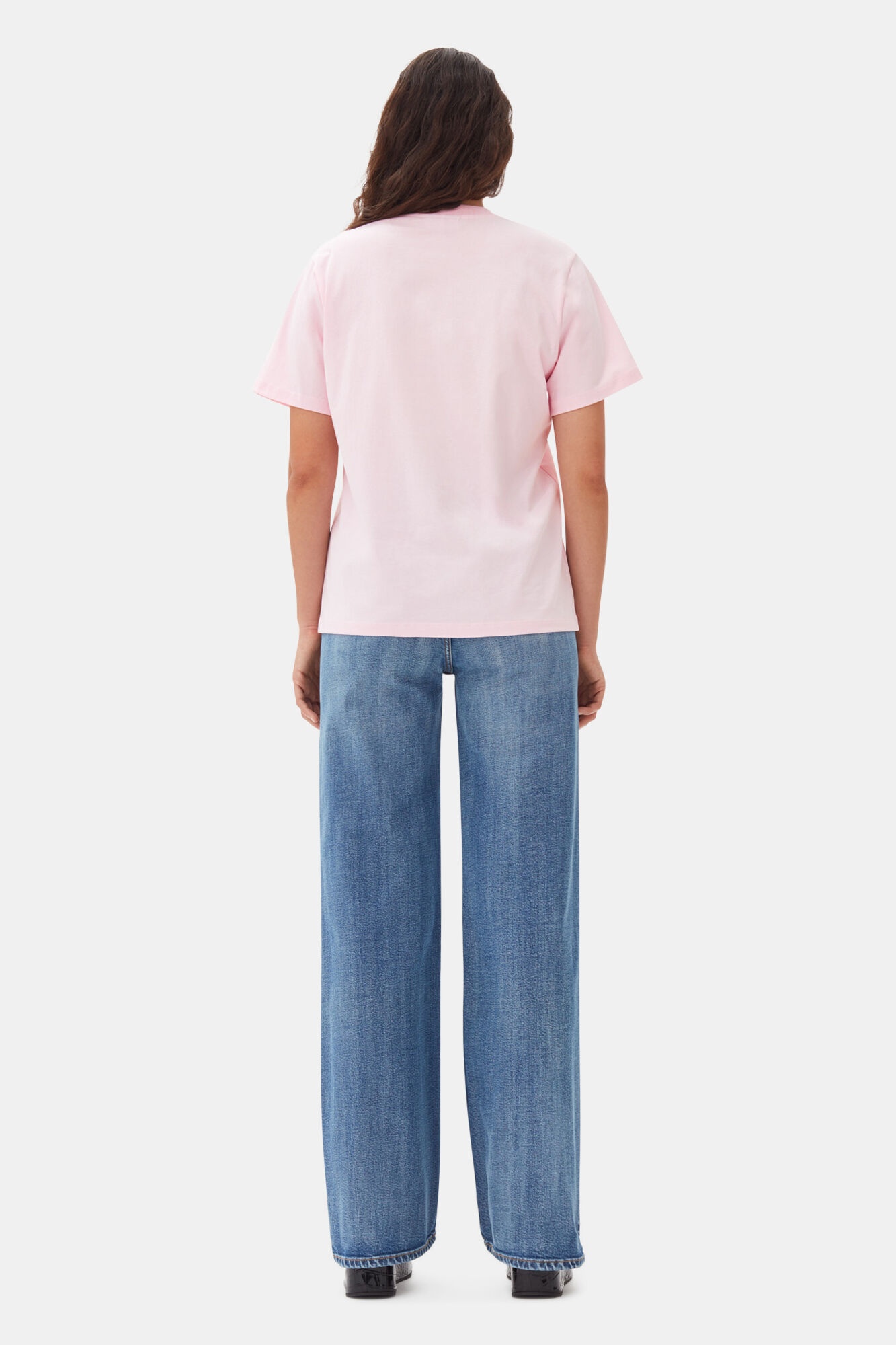PINK BASIC JERSEY GRAPEFRUIT RELAXED T-SHIRT - 5