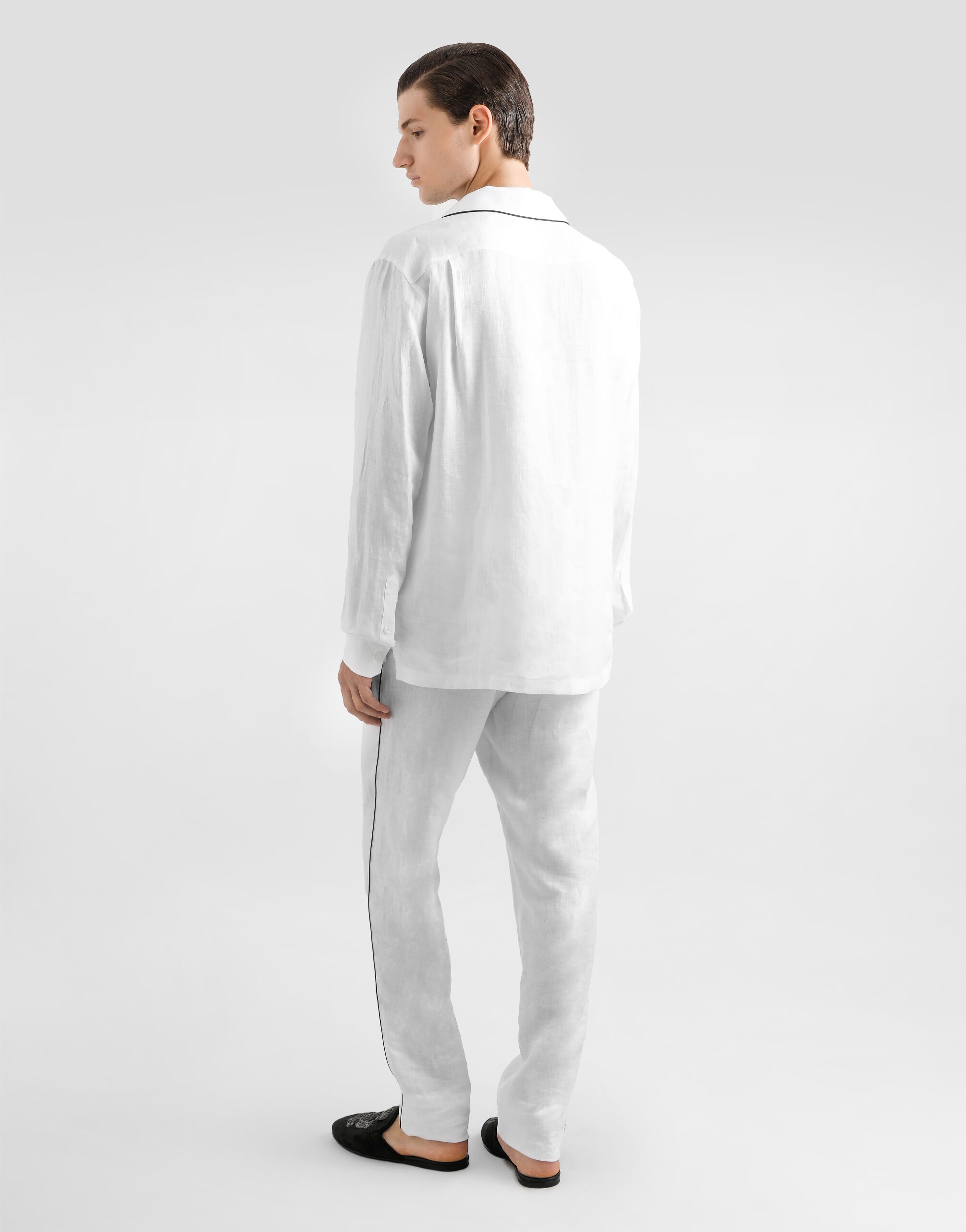 Linen vanity shirt with heraldic emblem - 3