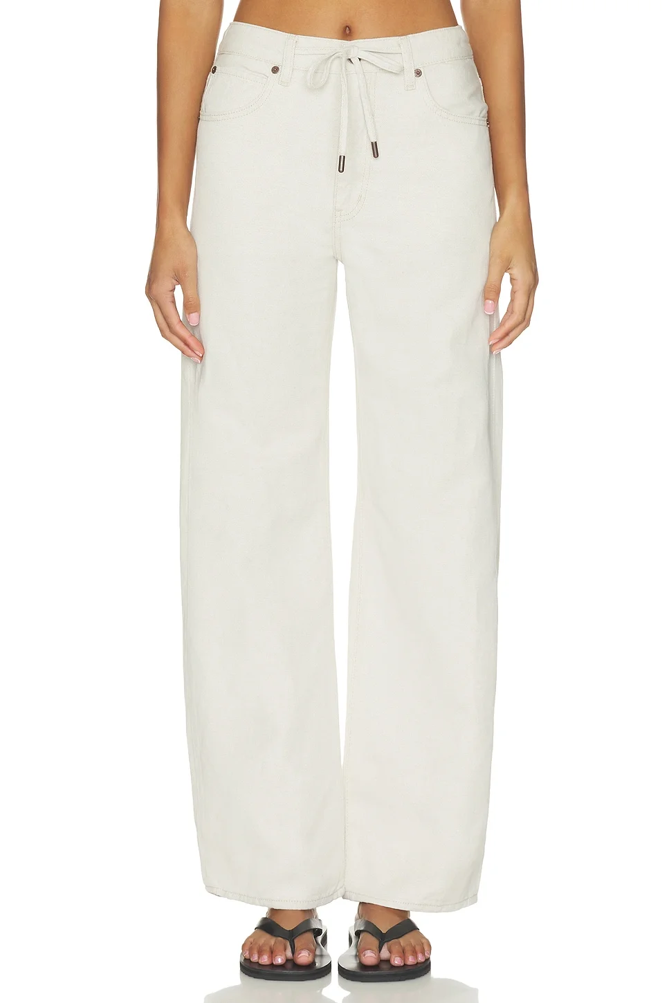 The Off Duty Drawstring Bow Jeans - 1