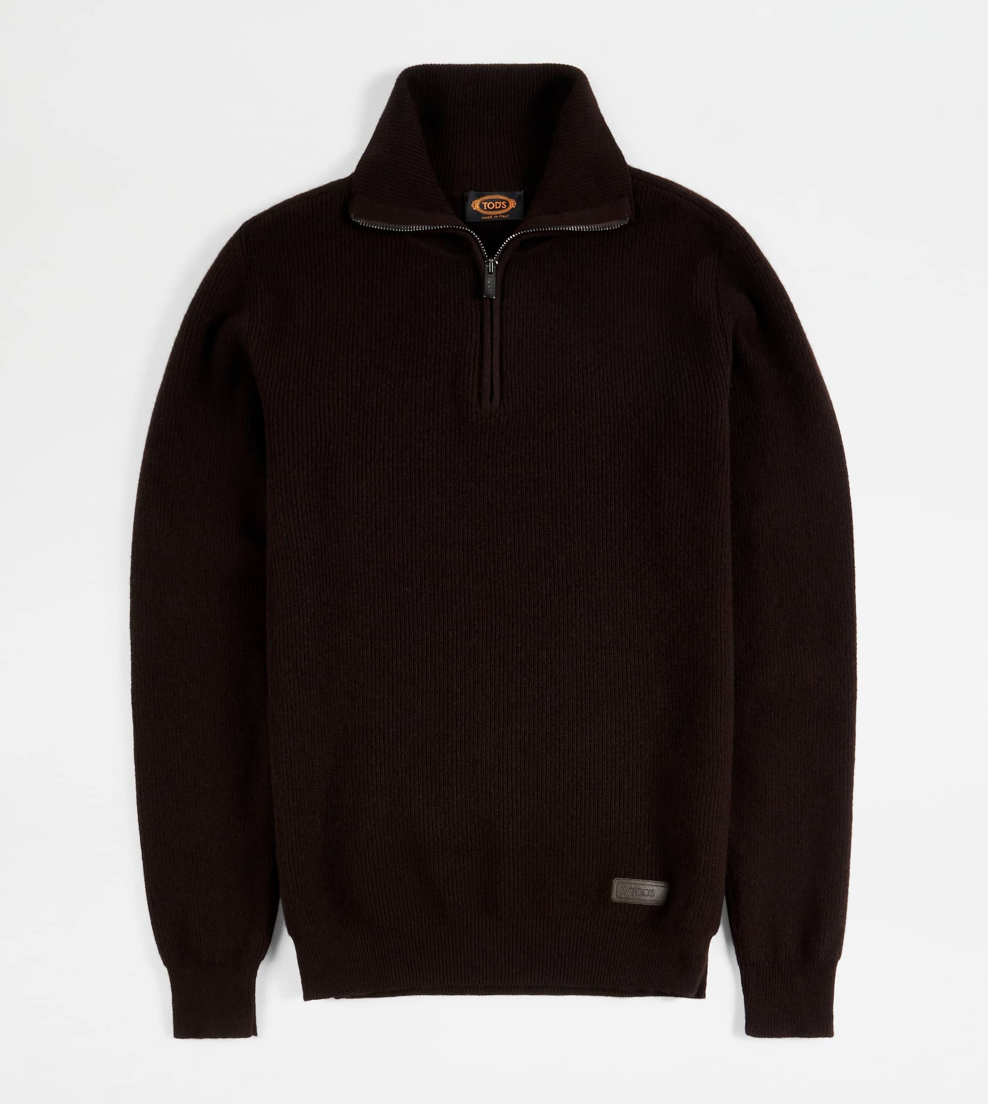 ZIP TURTLENECK - BROWN - 1