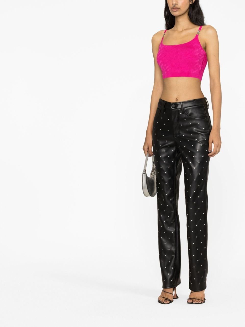 La Greca Medusa '95 knitted crop top - 2