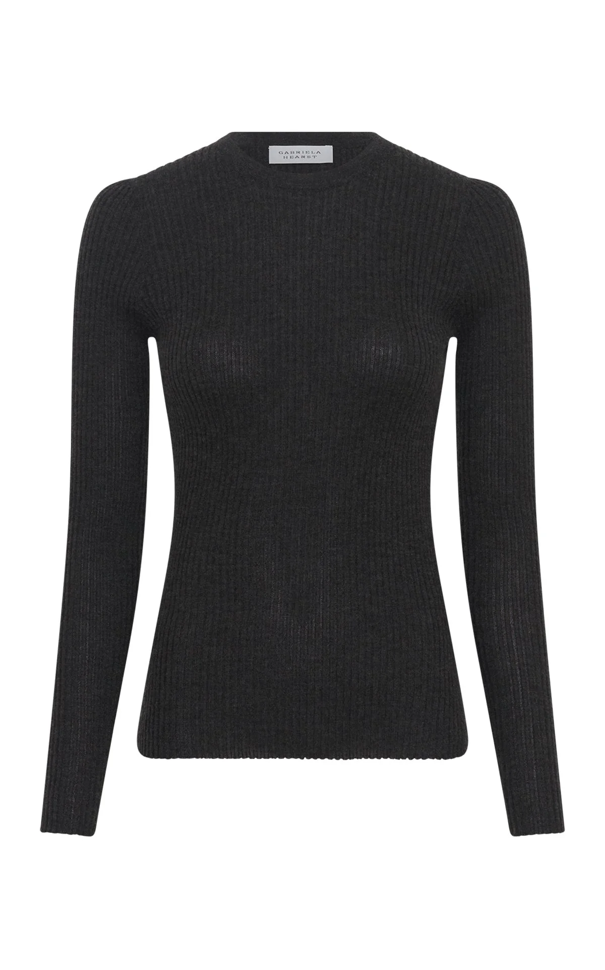 Browning Knit Sweater in Charcoal Cashmere Silk - 1