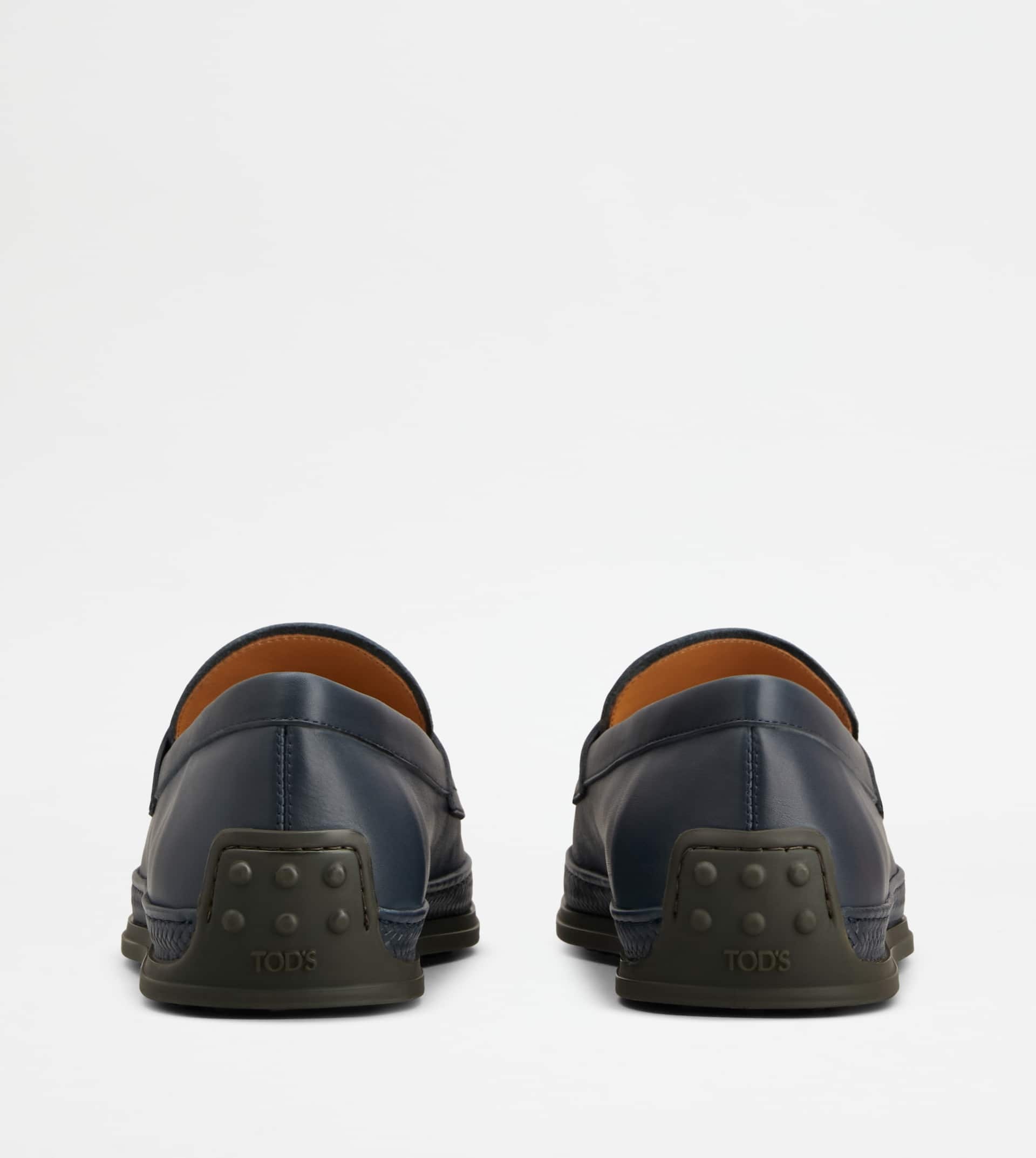 LOAFERS IN LEATHER - BLUE - 2