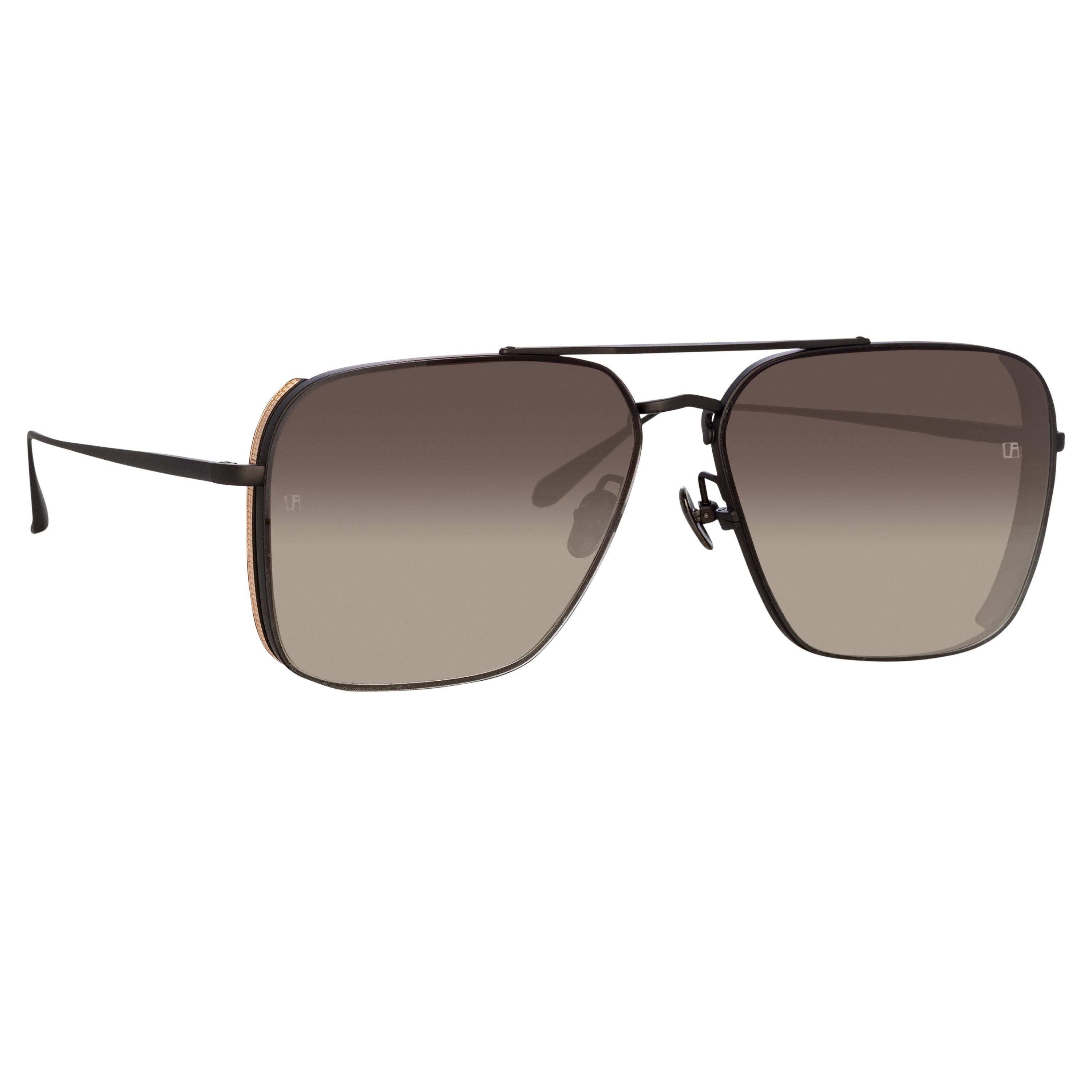 ASHER AVIATOR SUNGLASSES IN BLACK - 2