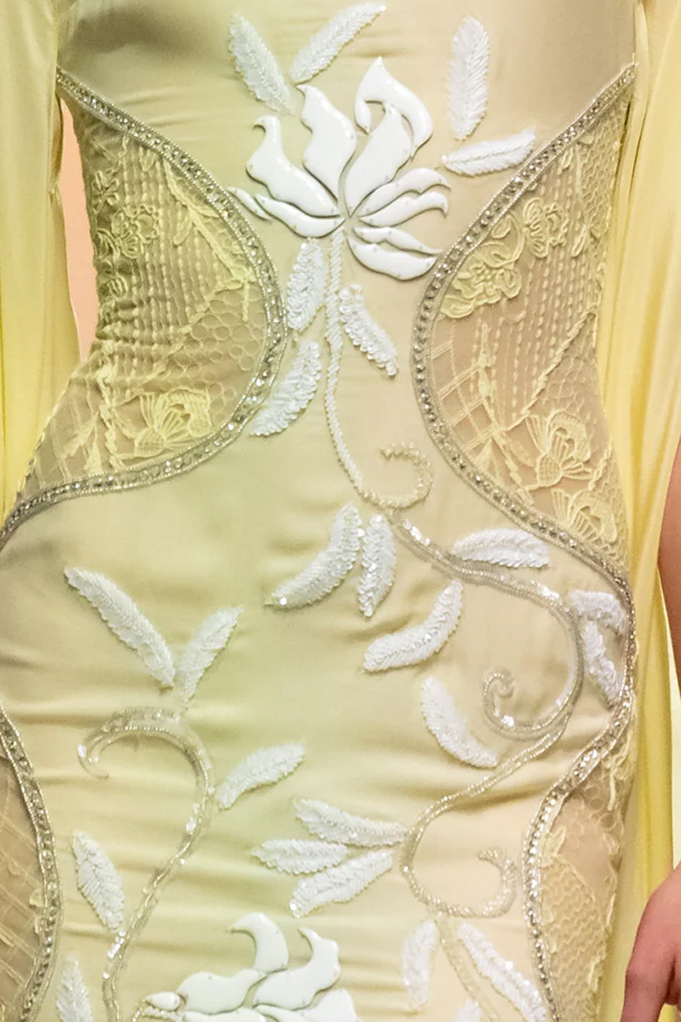 GEORGETTE BEADED FLORAL DRESS - 3
