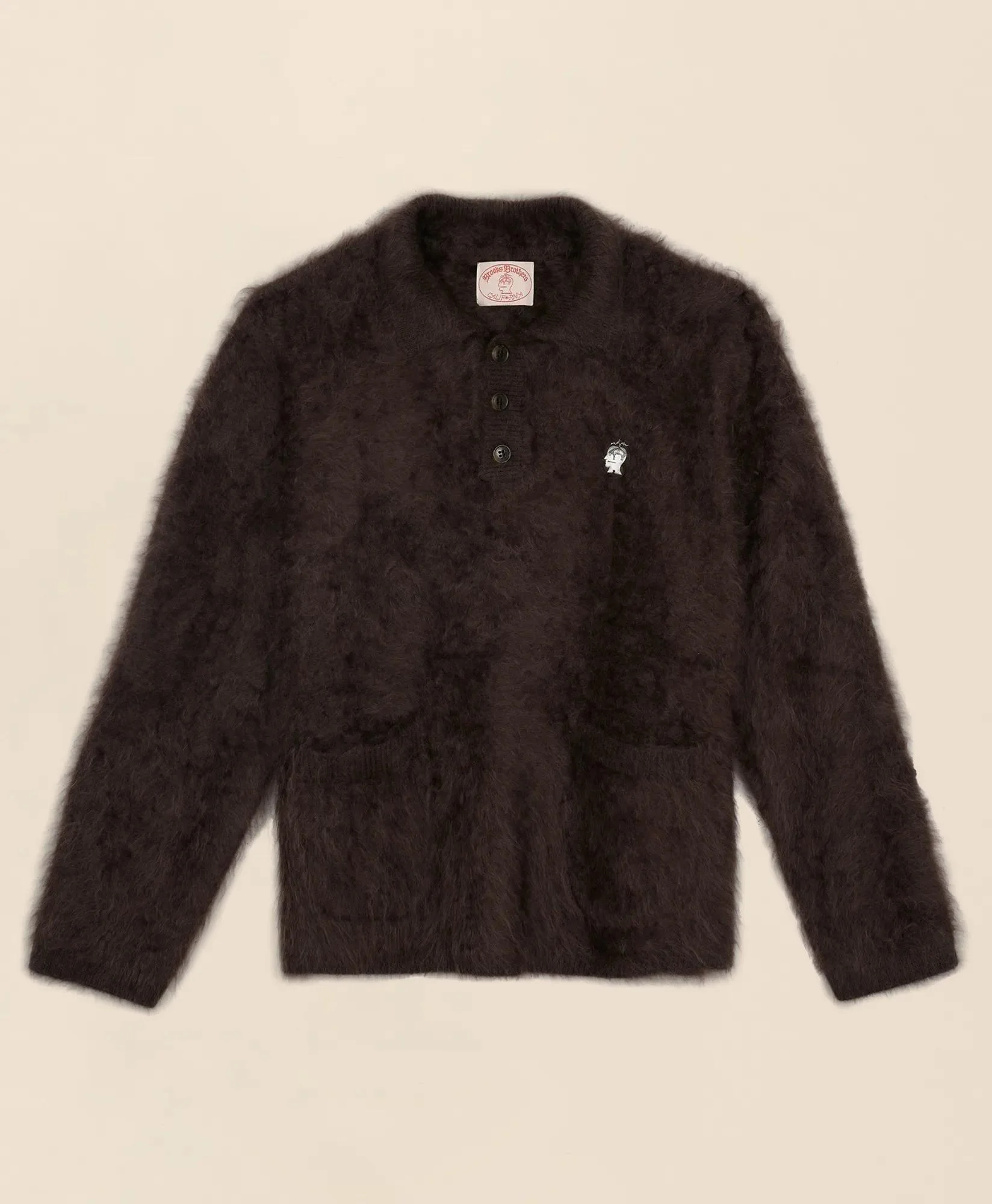 Brooks Brothers x Brain Dead Brushed Cashmere Embroidered Emblem Polo Sweater - 1