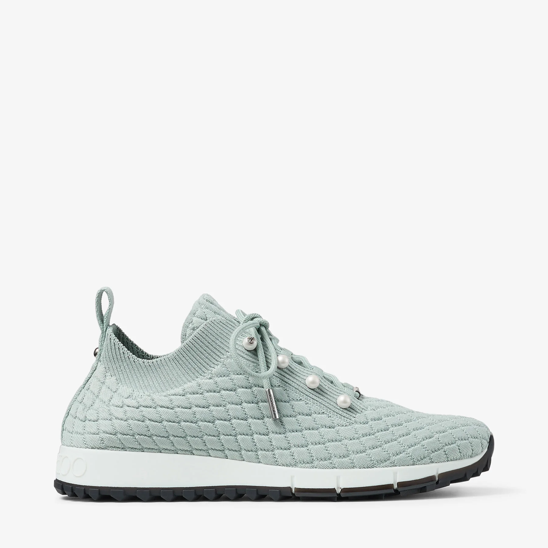 Veles Light Verde Textured Knit Trainers - 1