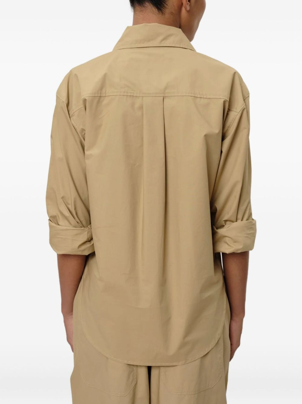 oversized collar button-up shirt - 4