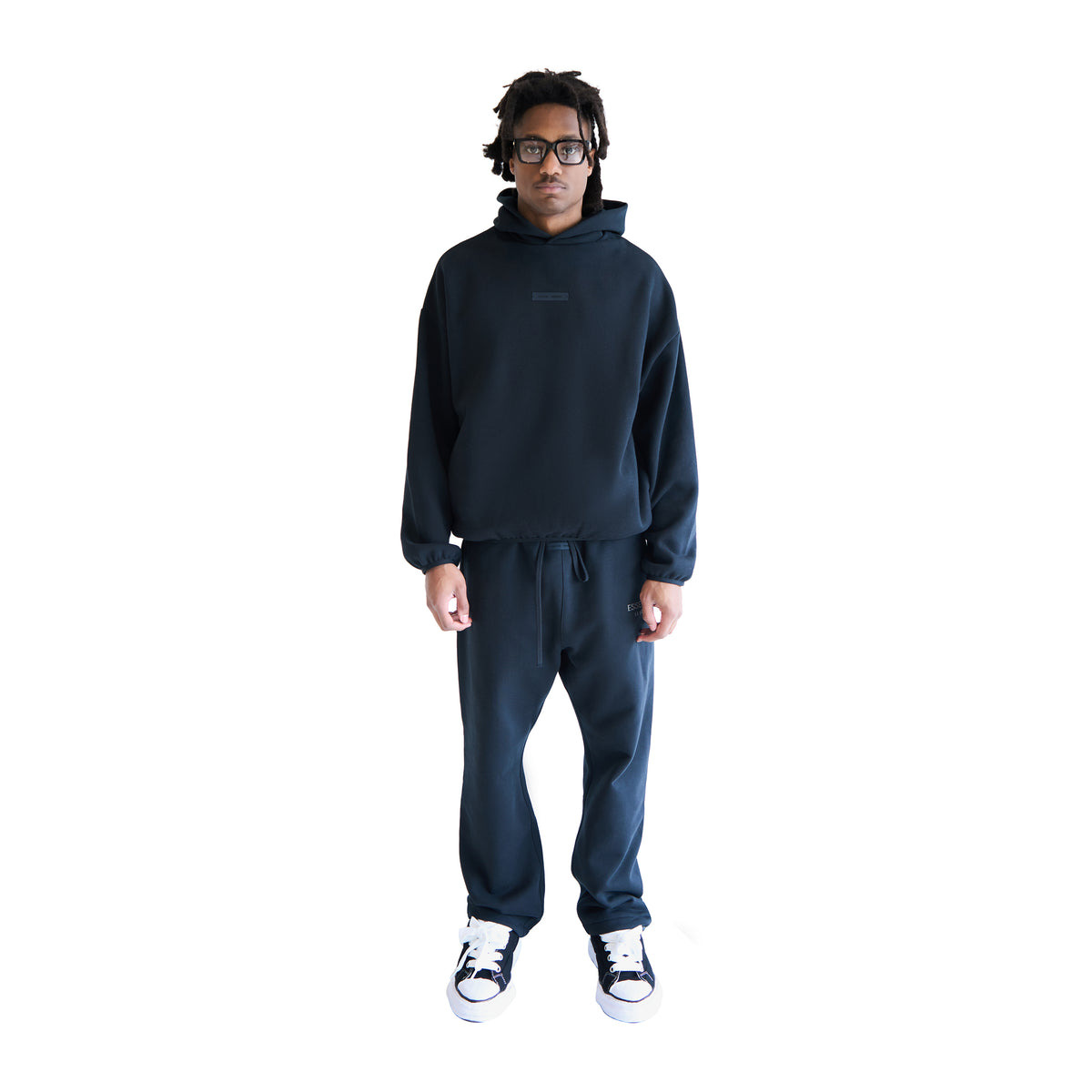 RELAXED FLEECE SWEATPANTS (JET BLACK) - 6