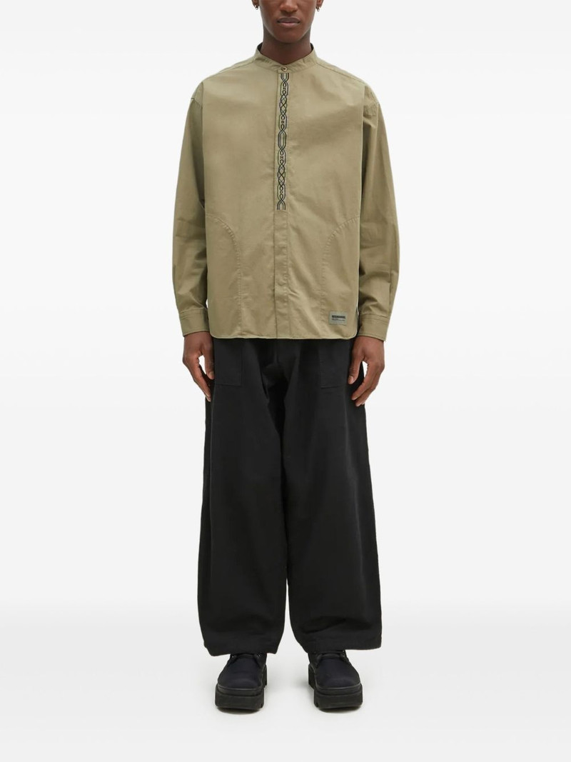 embroidered mandarin-collar shirt 1