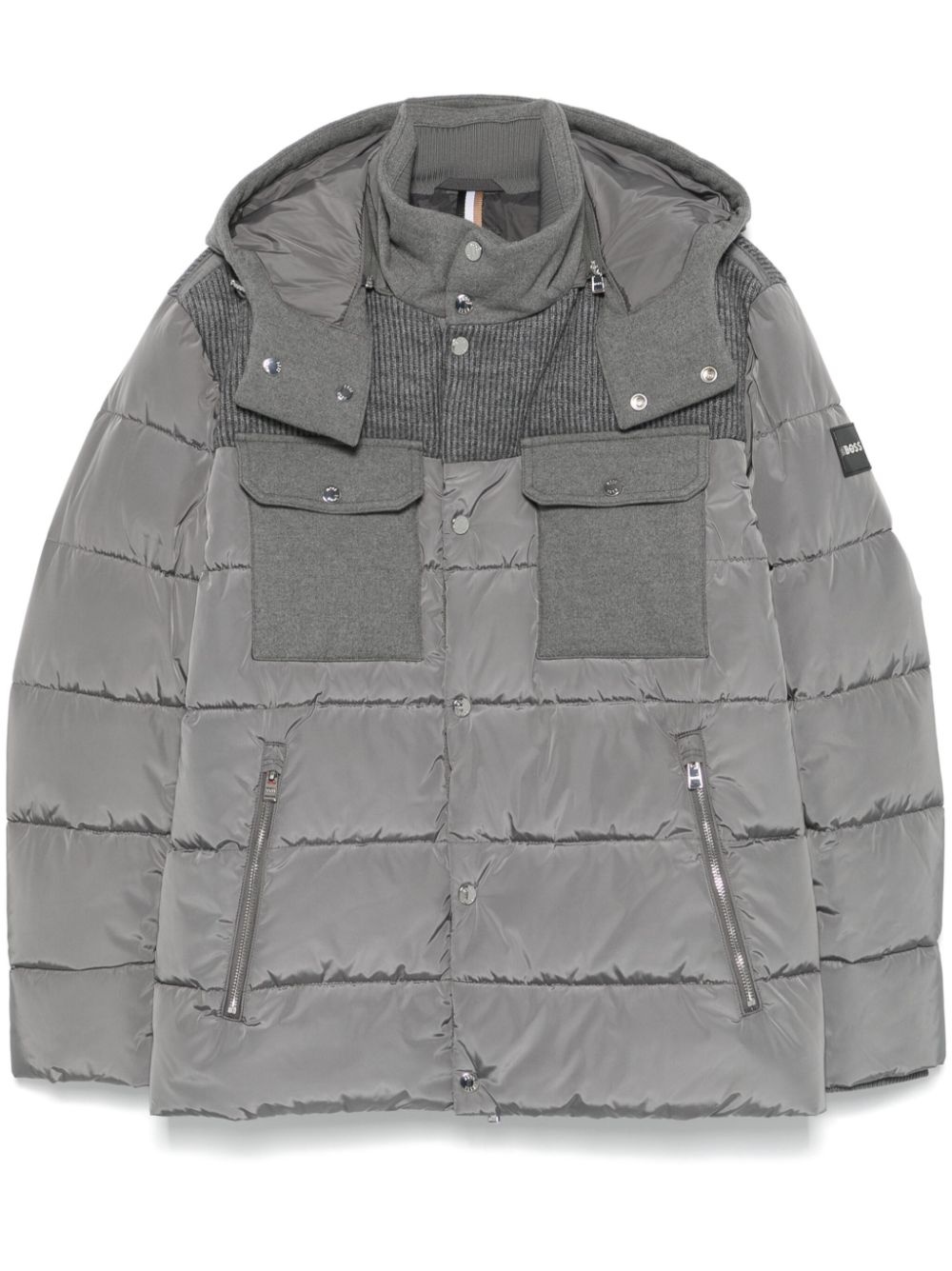water-repellent puffer jacket - 1