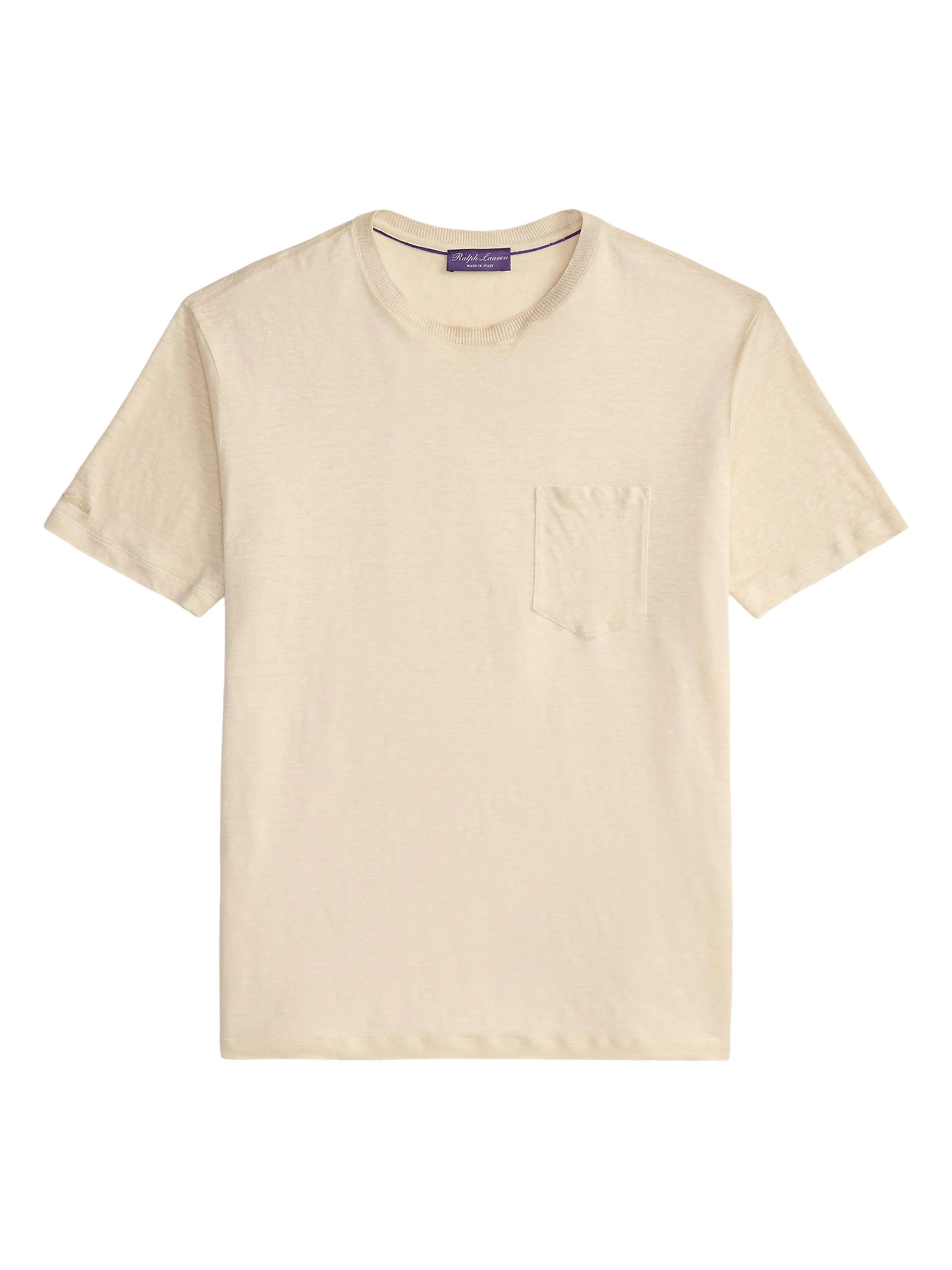 Men's Pocket Linen Jersey T-Shirt - Limestone - 1