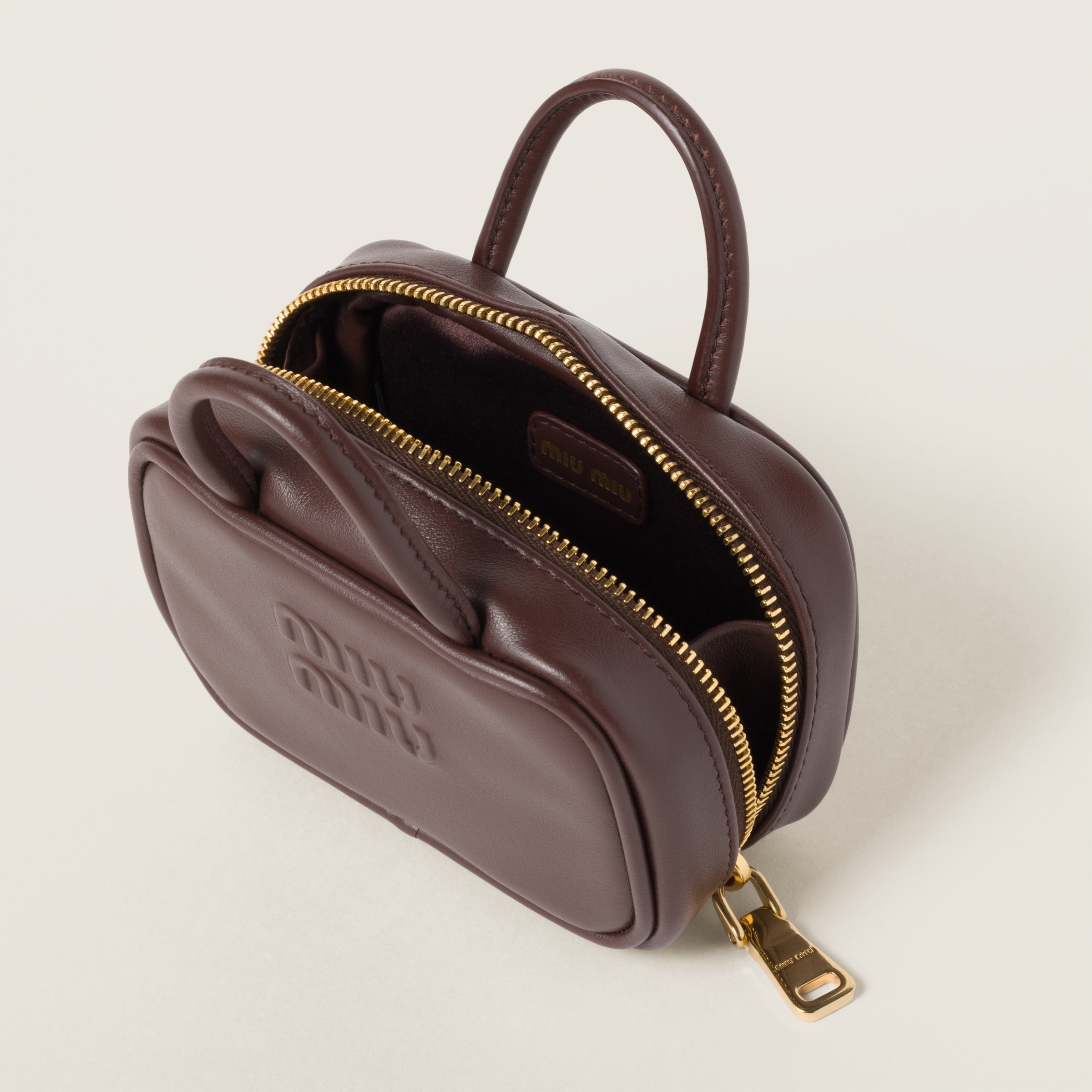 Miu Miu｜ (5NR036 AF8W F0NBL) Briarwood Beau Leather Micro-bag | Miu Miu