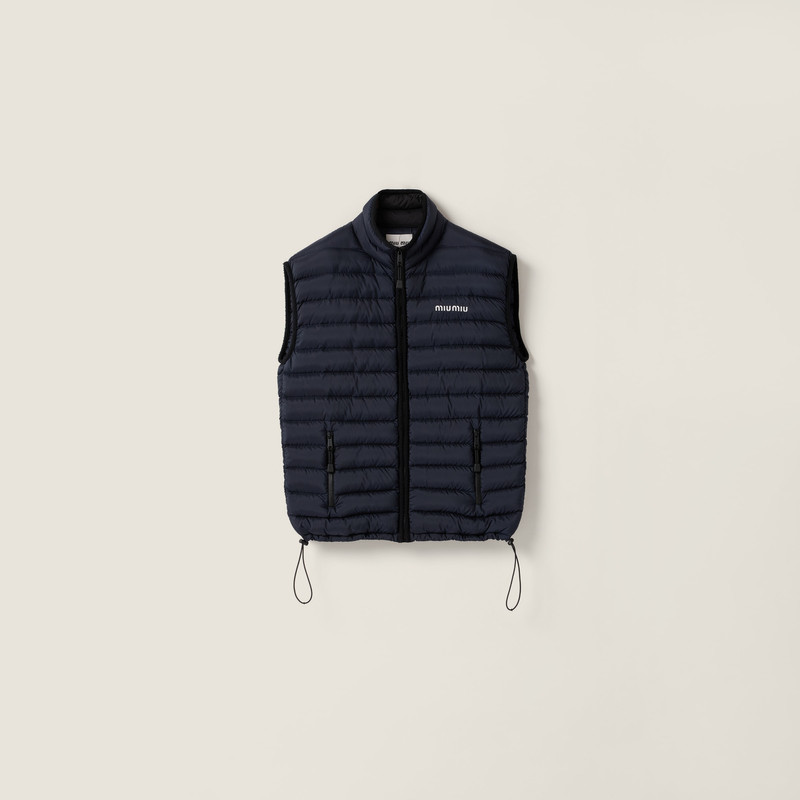 Light pongé down vest 1