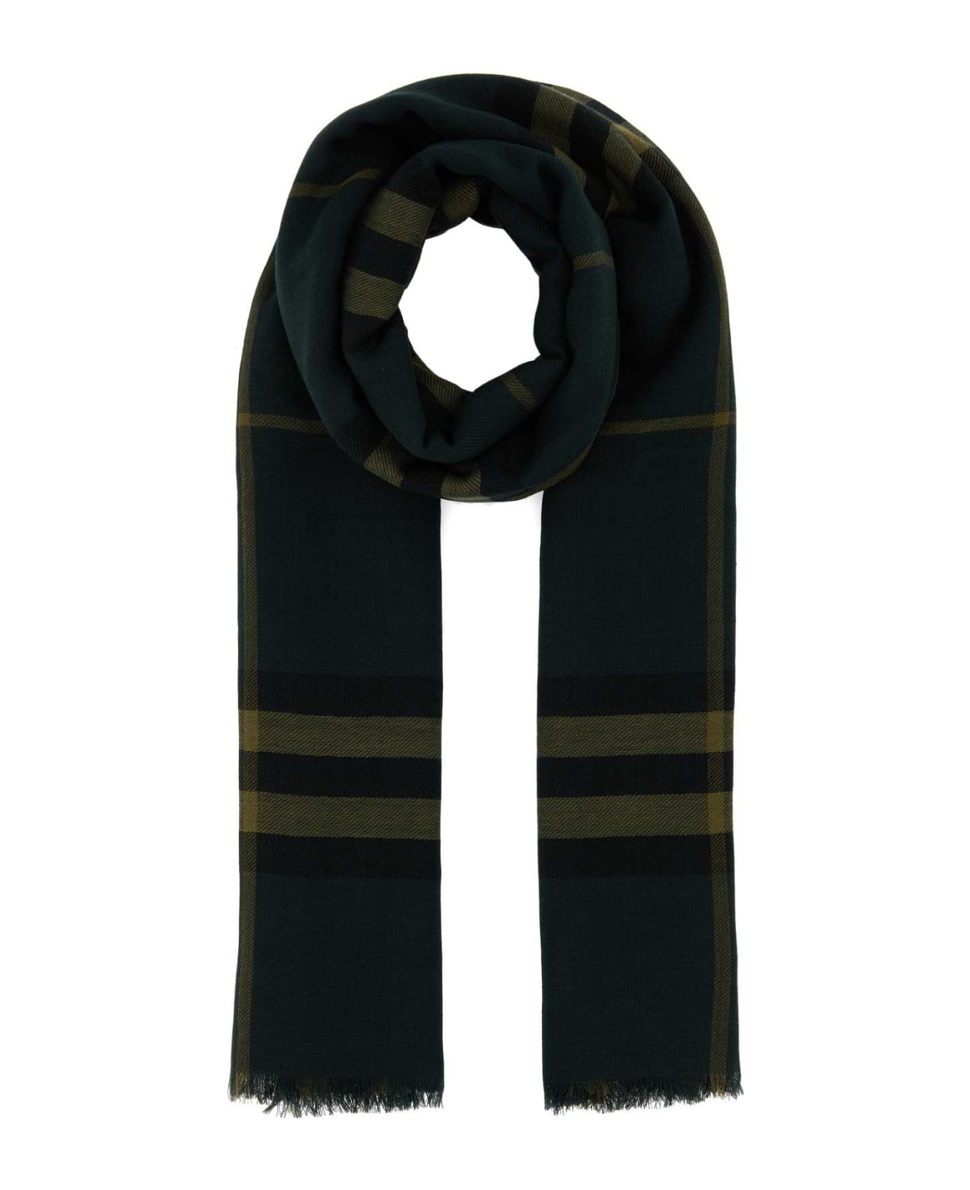 Embroidered Wool Scarf - 1