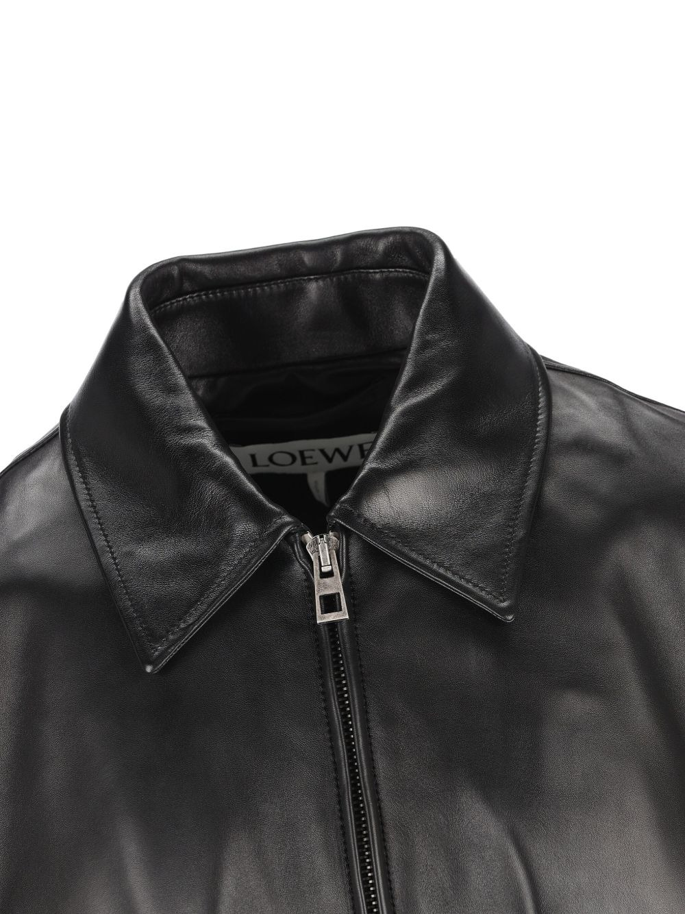 belted leather jacket - 4