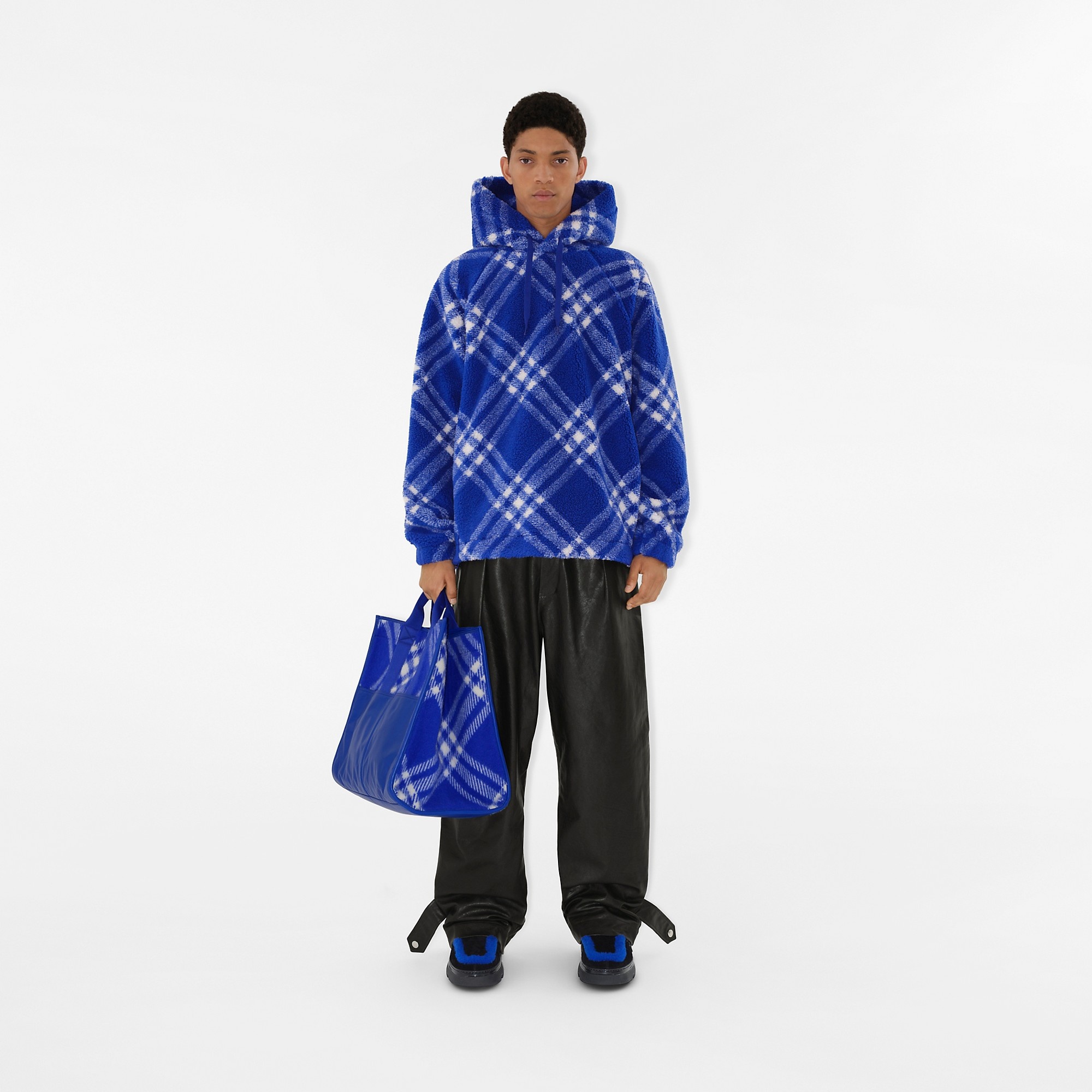 Check Fleece Hoodie - 2