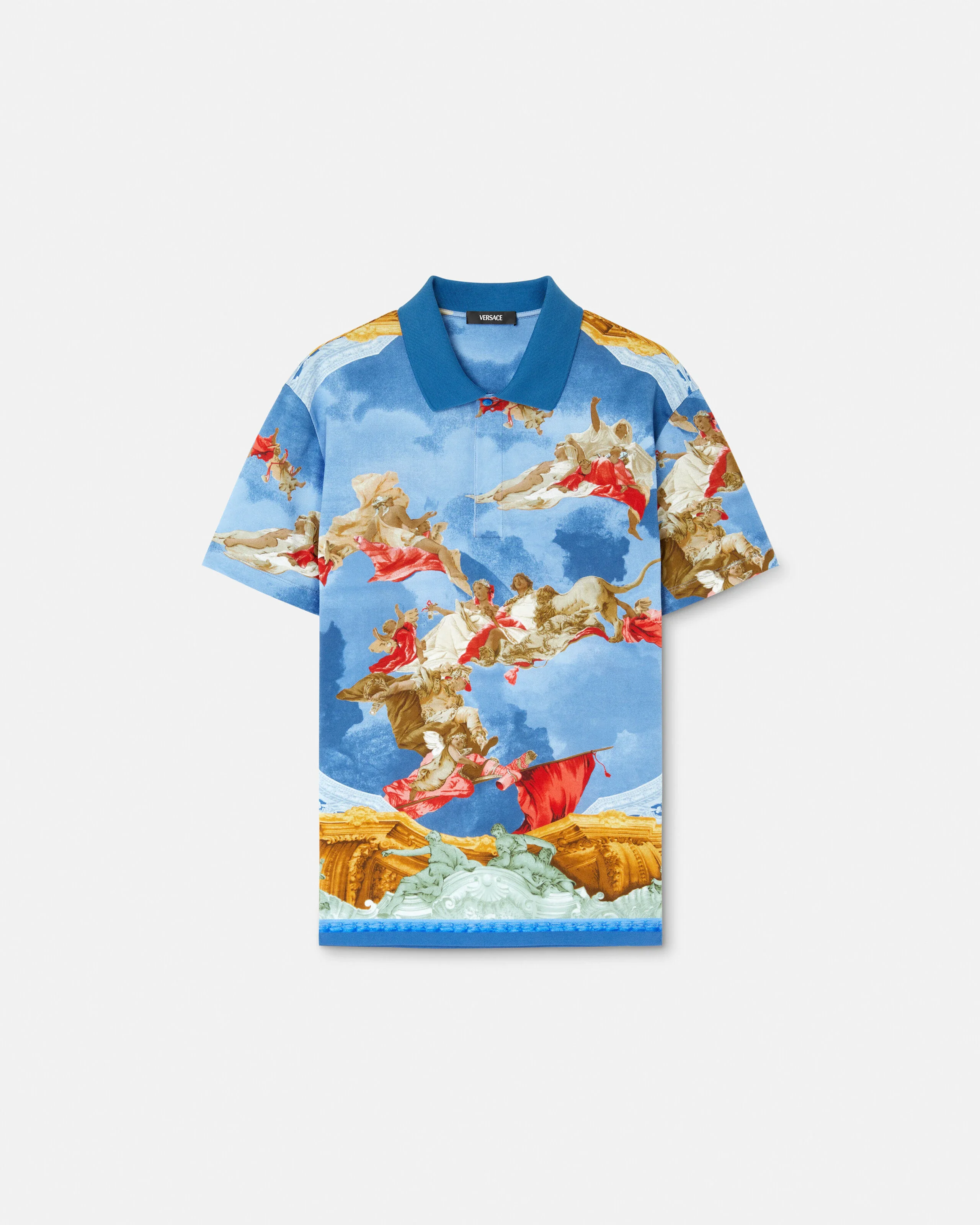 Printed Cotton Piqué Polo - 1