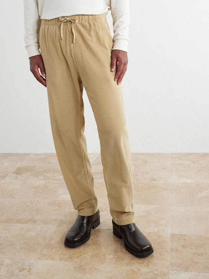 Joggy Straight-Leg Cotton-Corduroy Trousers 3