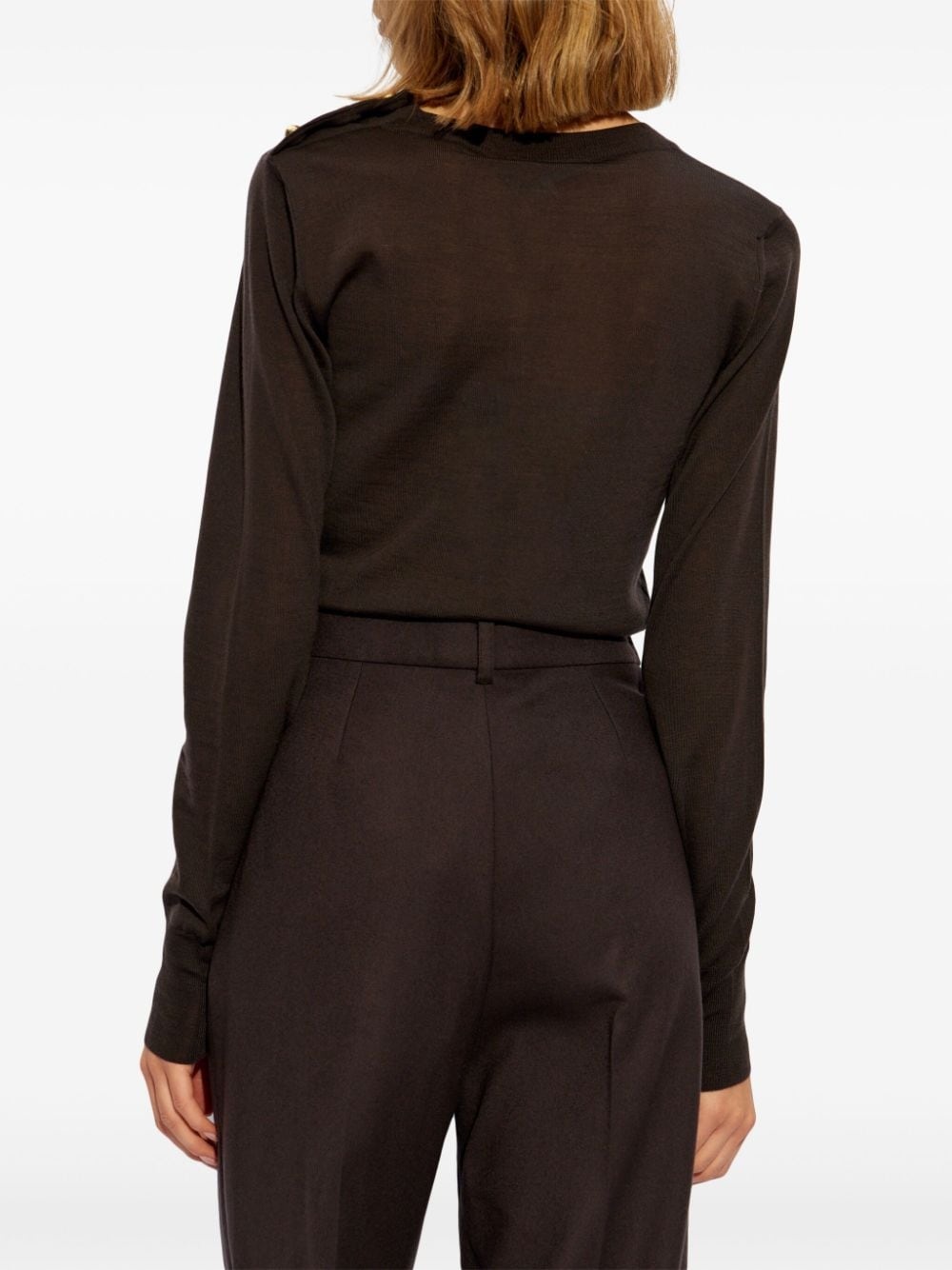 fine-knit wool jumper - 4