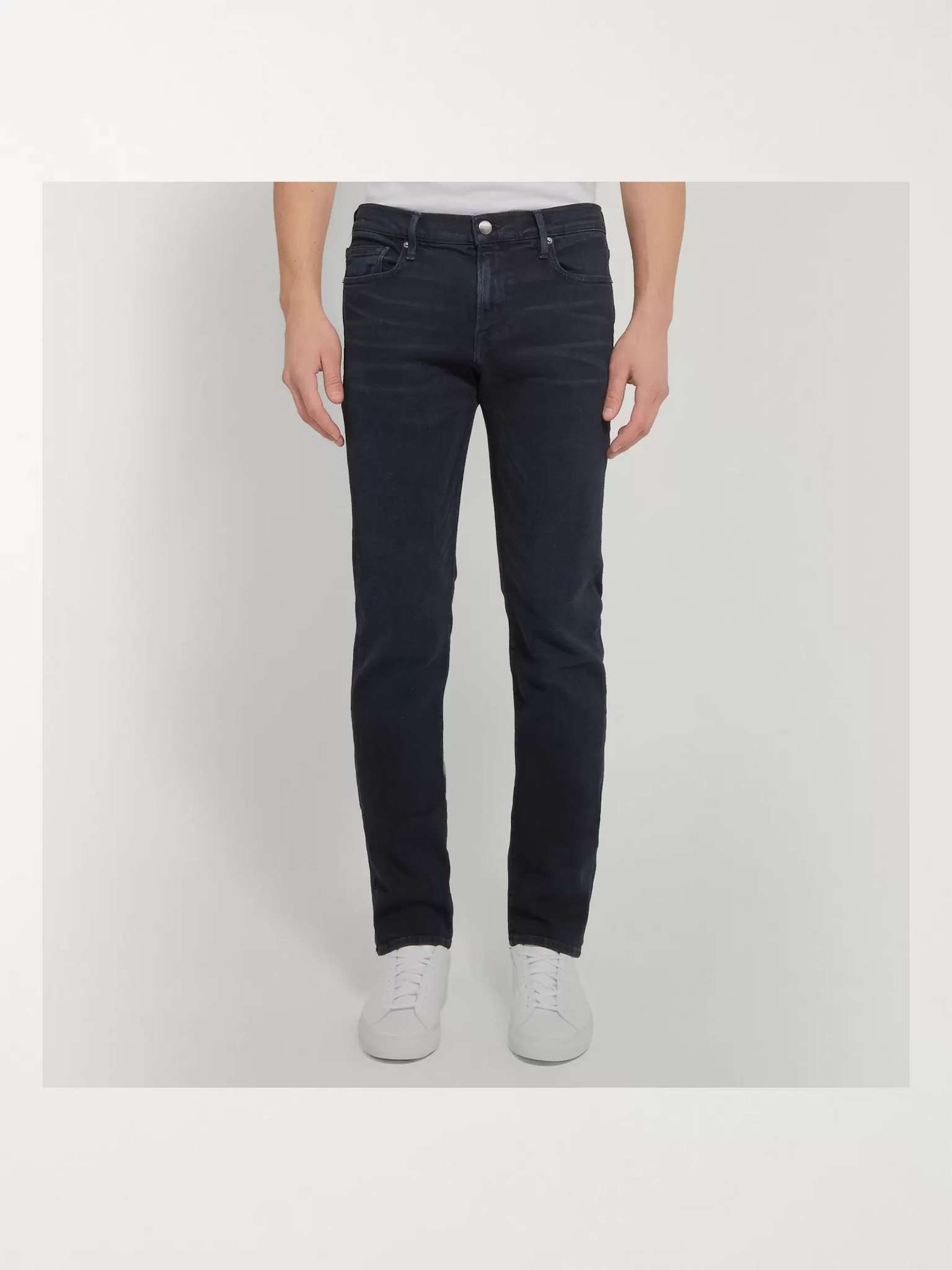 L'Homme Slim-Fit Dry Denim Jeans - 4