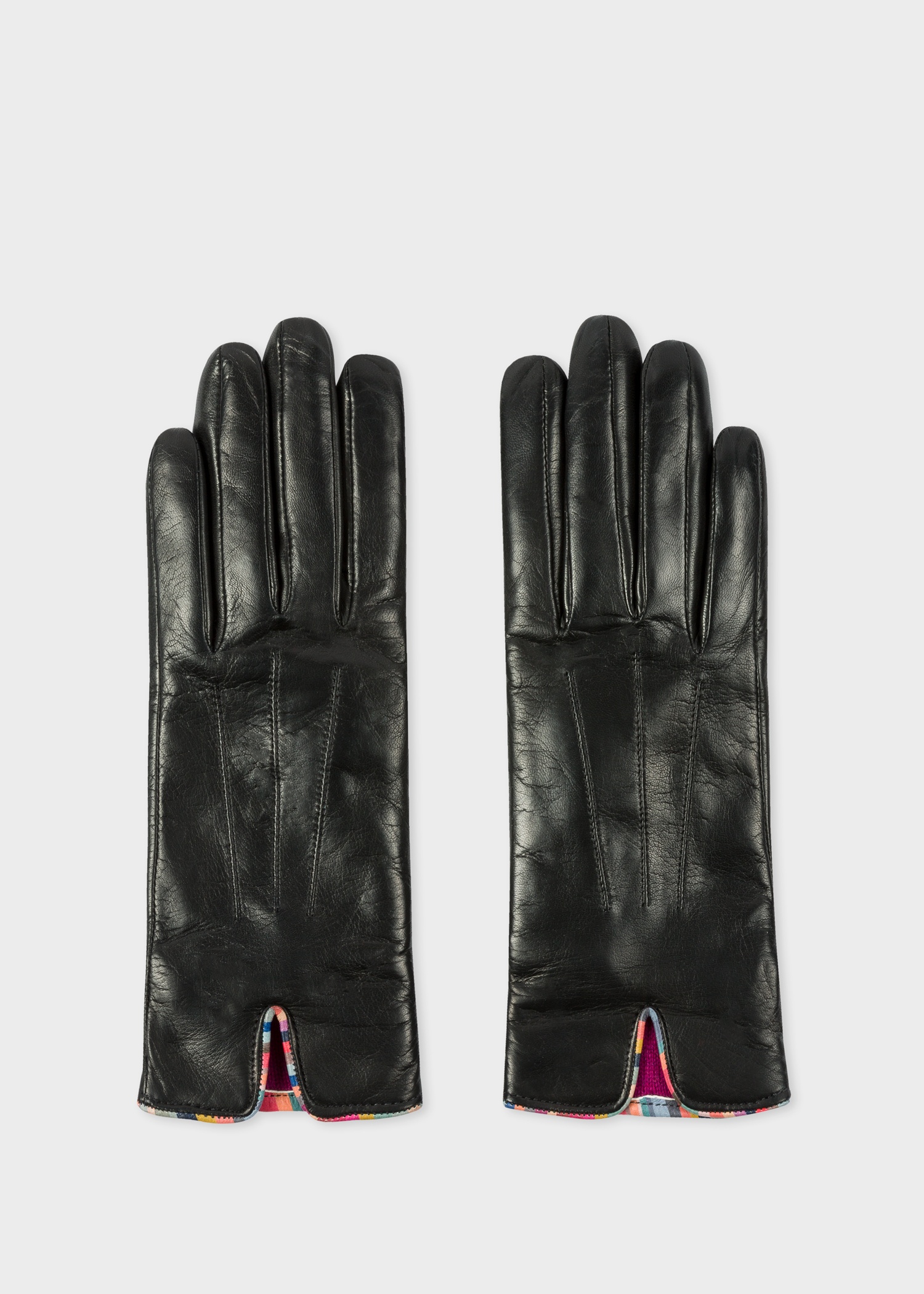 Leather Gloves With 'Swirl' Piping - 1