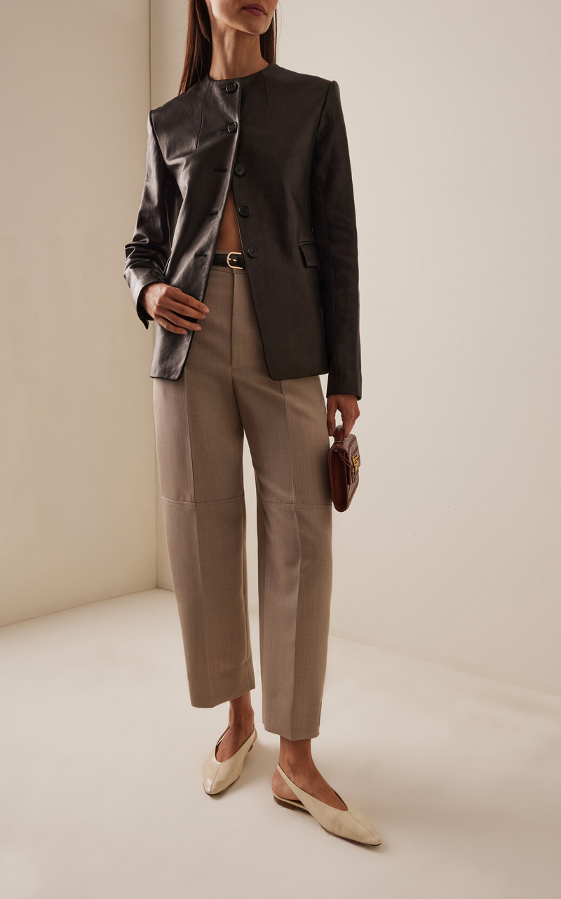 Bottega Veneta Wool-Twill Trousers neutral outlook