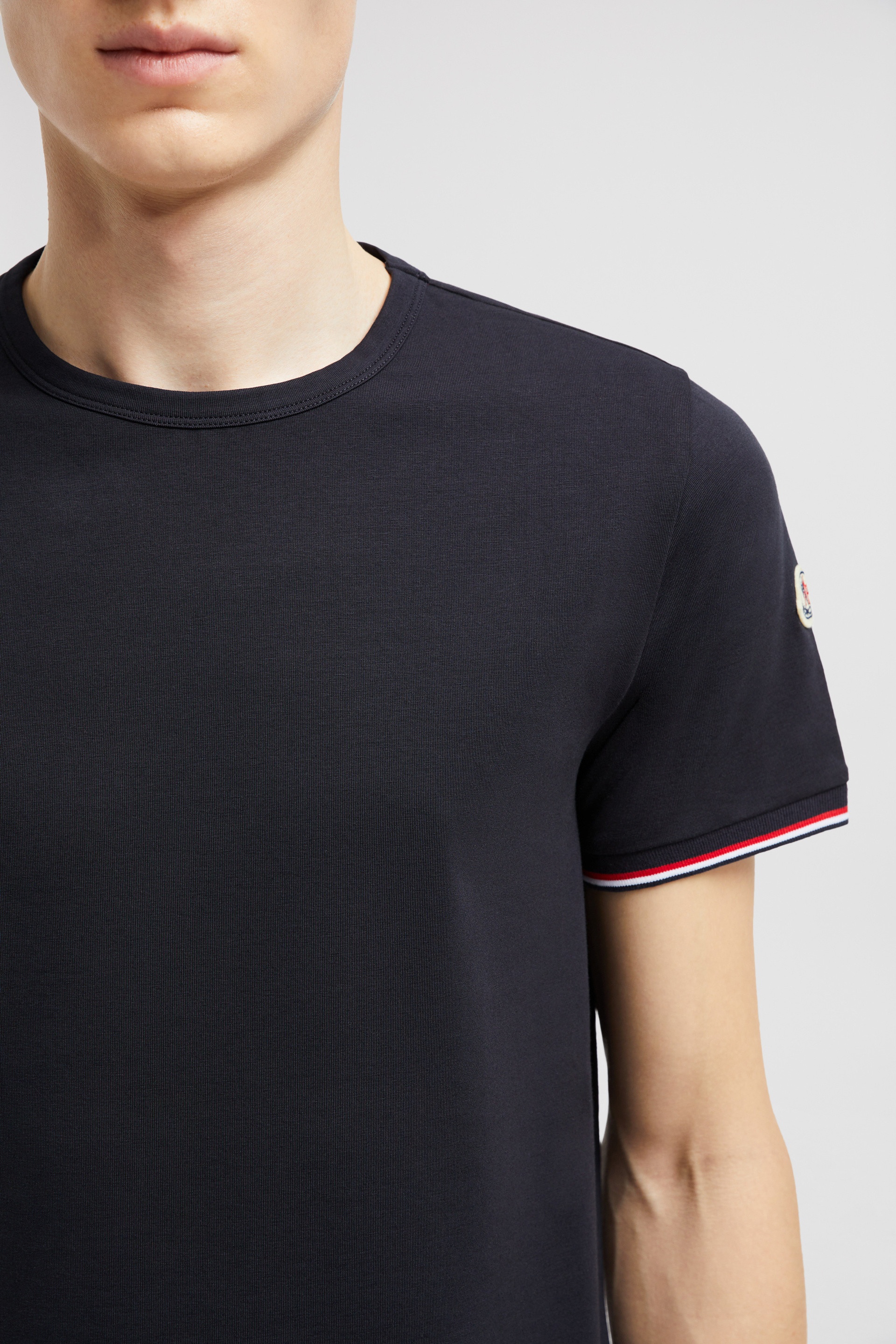 Tricolor-Trimmed Cotton T-Shirt - 6