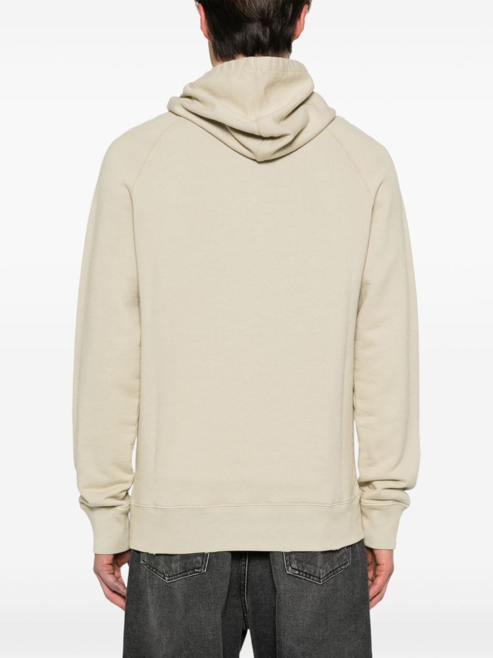 number-print cotton hoodie - 4