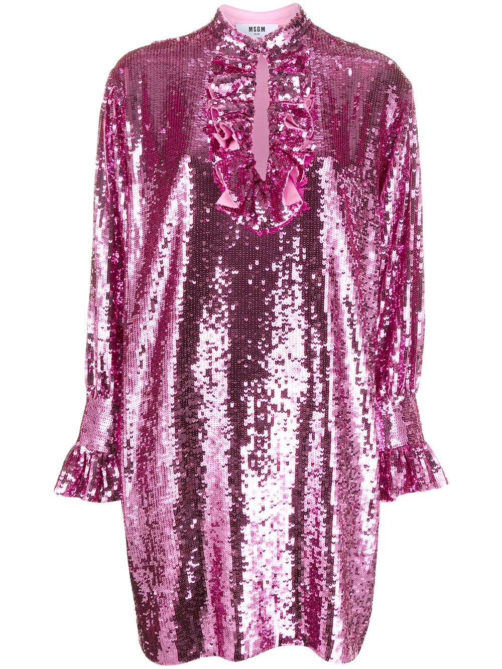 sequin-embellished shift dress - 1