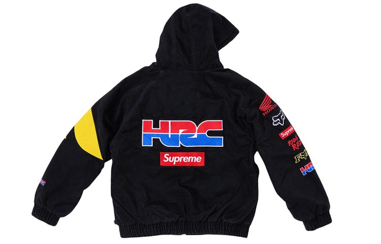 Supreme x Honda Fox Racing Puffy Zip Up Jacket 'Black' SUP-FW19-595 - 2