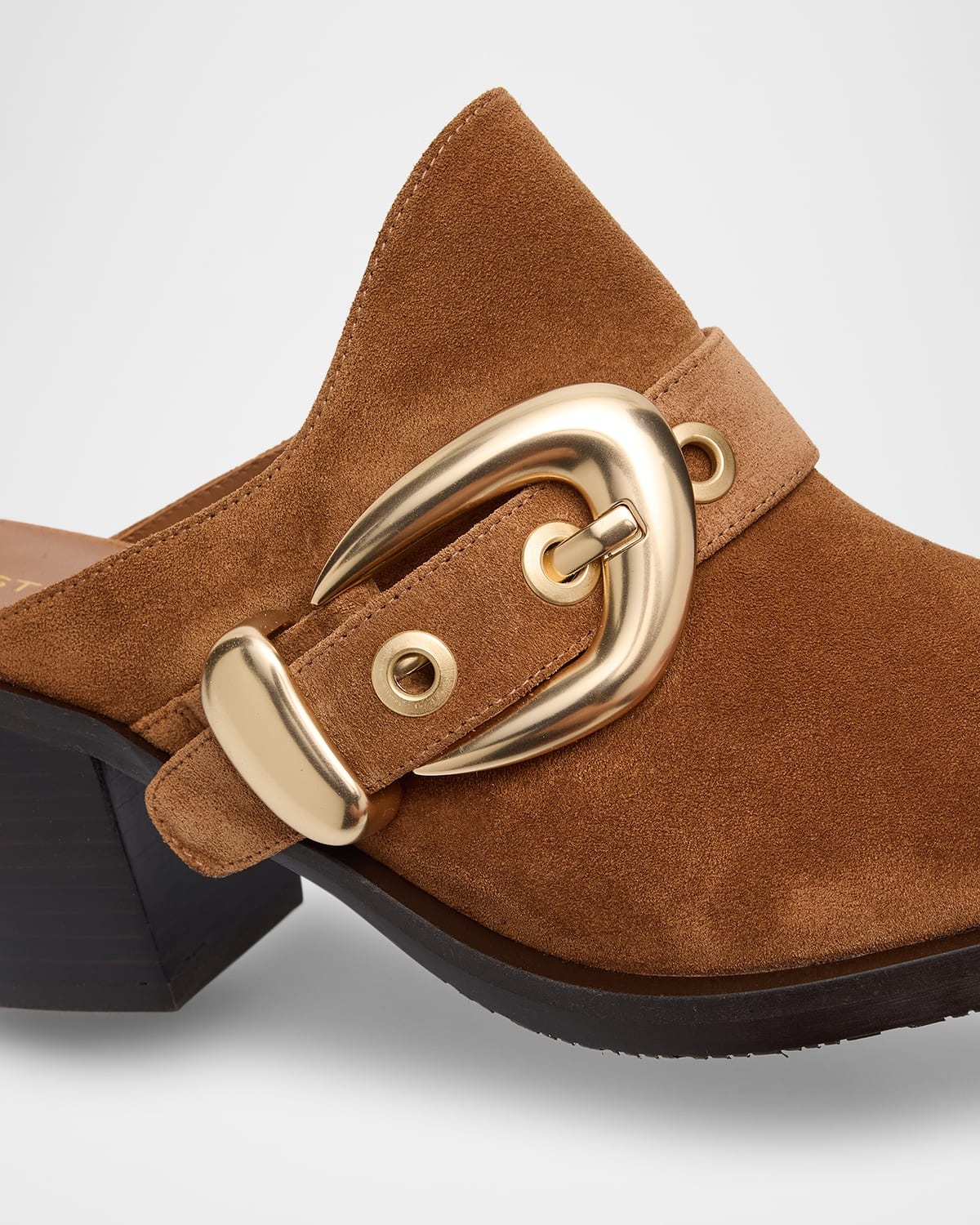 Maven Suede Buckle Western Mules - 6