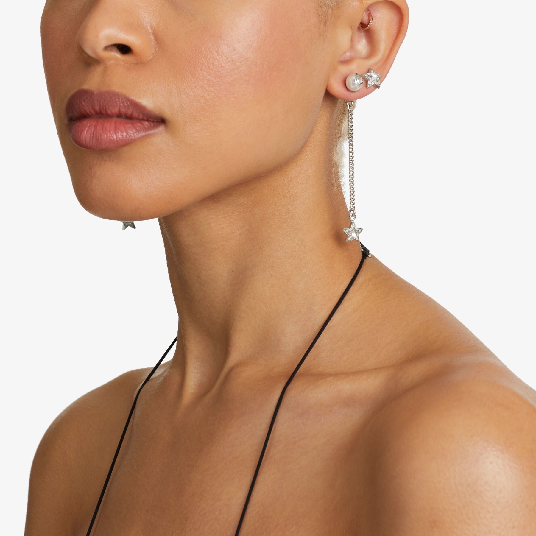 Saeda Crystal Fringe Drop Earrings