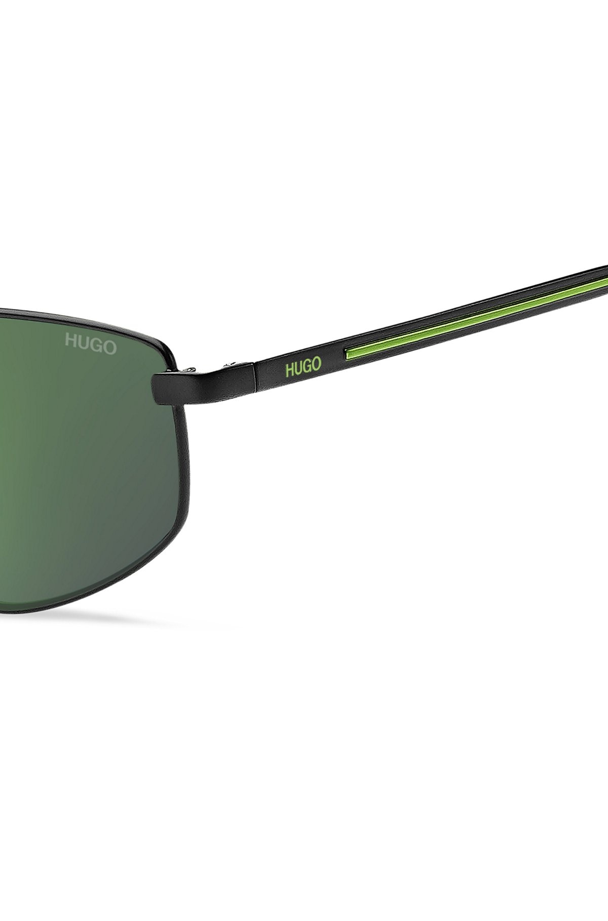 DOUBLE-BRIDGE SUNGLASSES WITH GREEN LENSES - 2