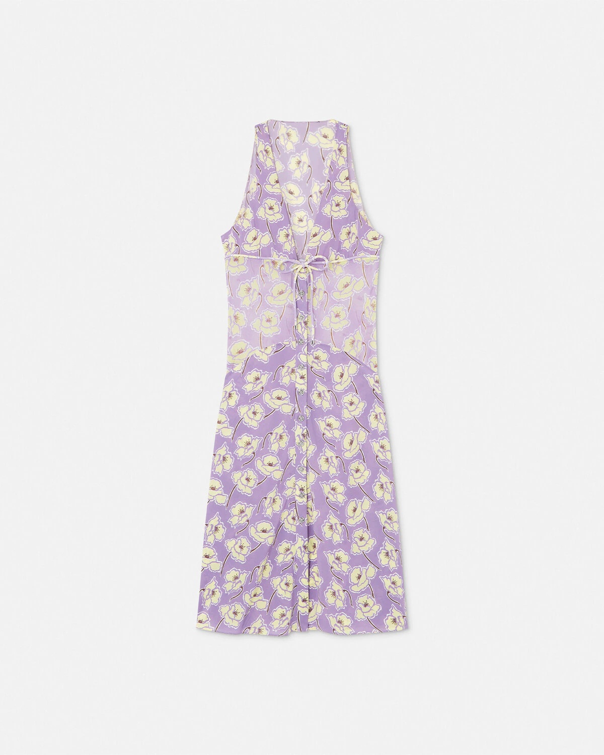 Poppies Silk Georgette Midi Dress - 1