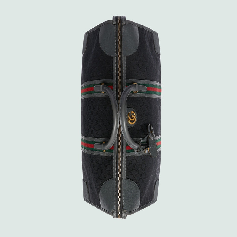 Maxi canvas duffle bag with Double G 7