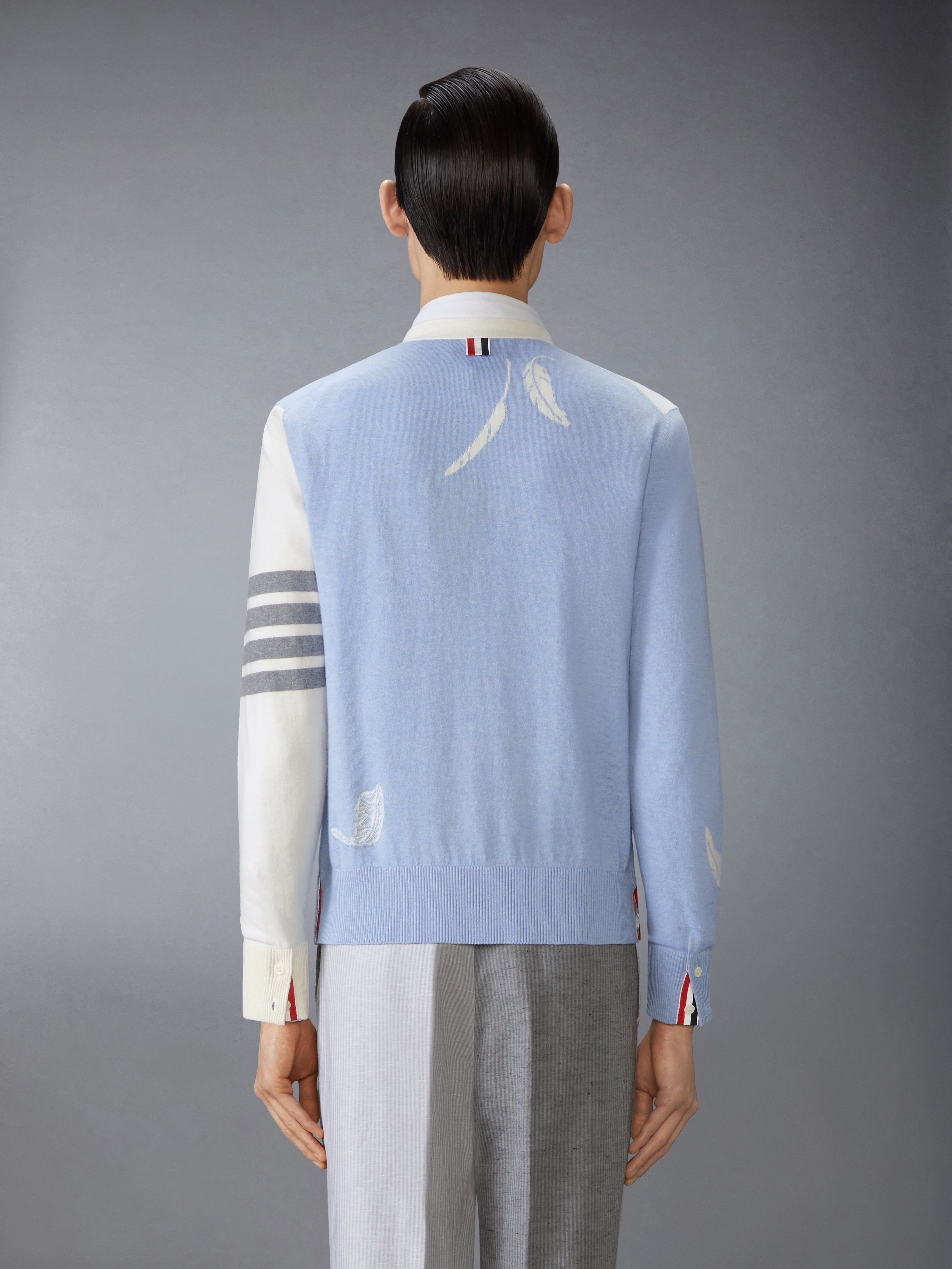 FUNMIX FEATHER INTARSIA HIGHNECK CARDIGAN - 3