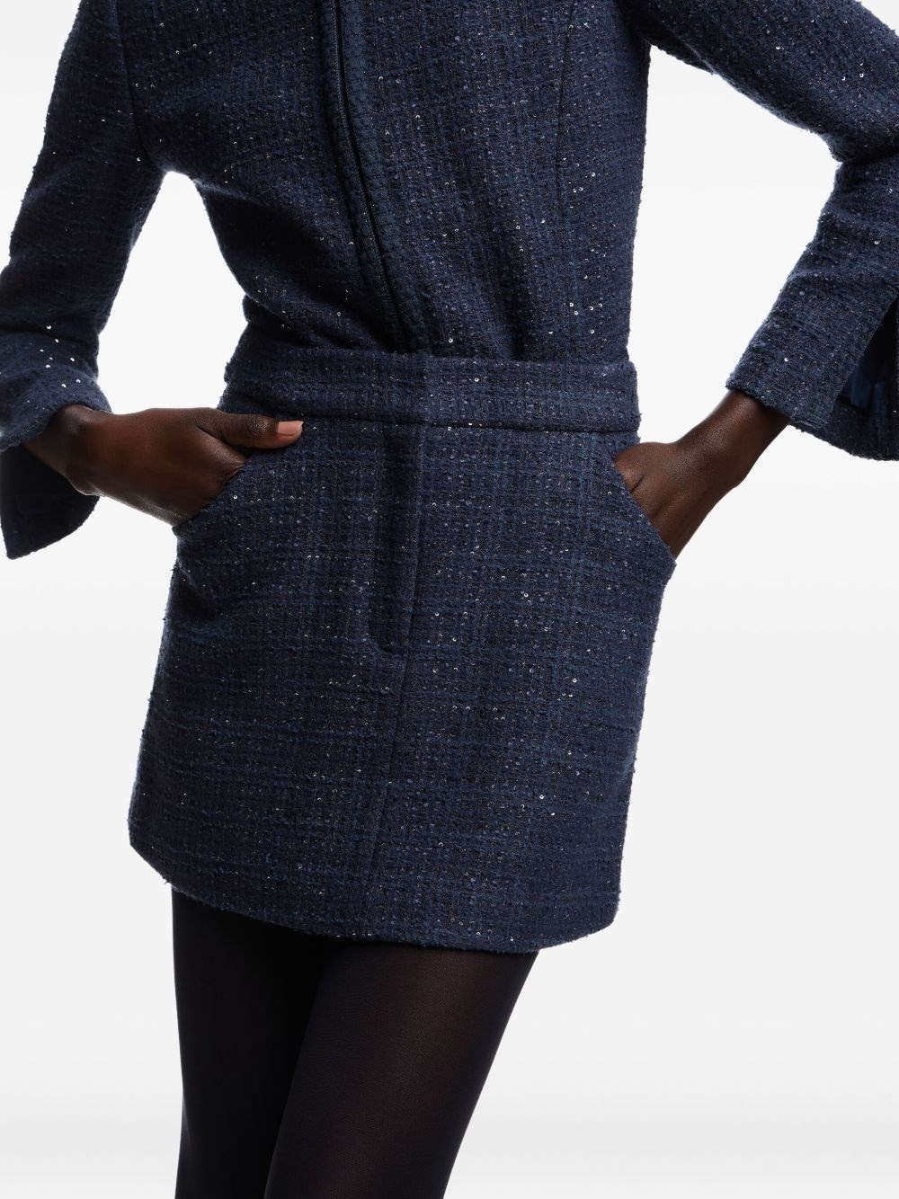 Wool blend mini skirt - 4