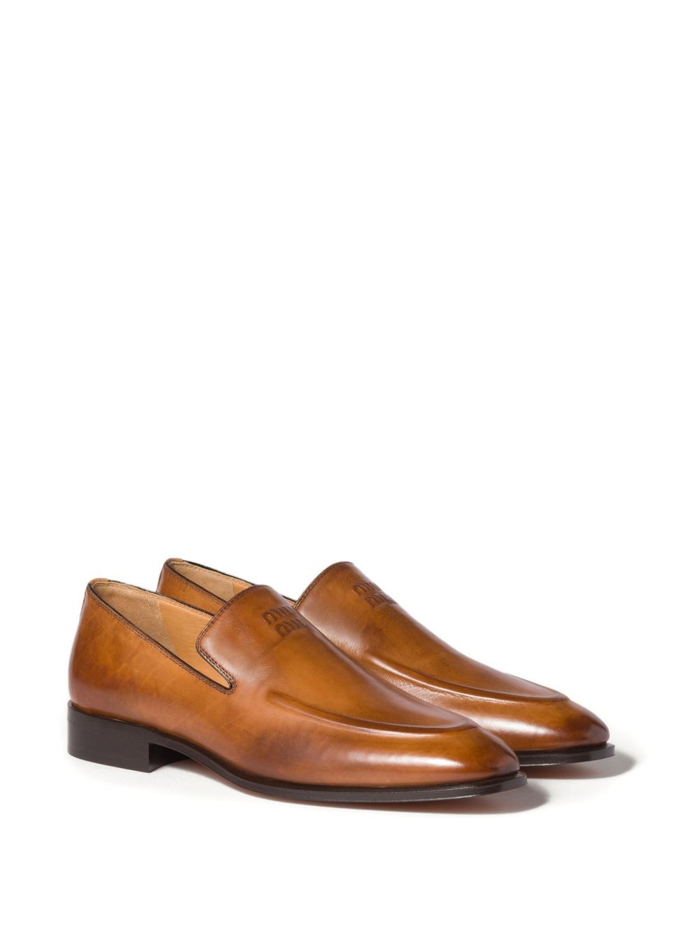 embossed-logo loafers - 2
