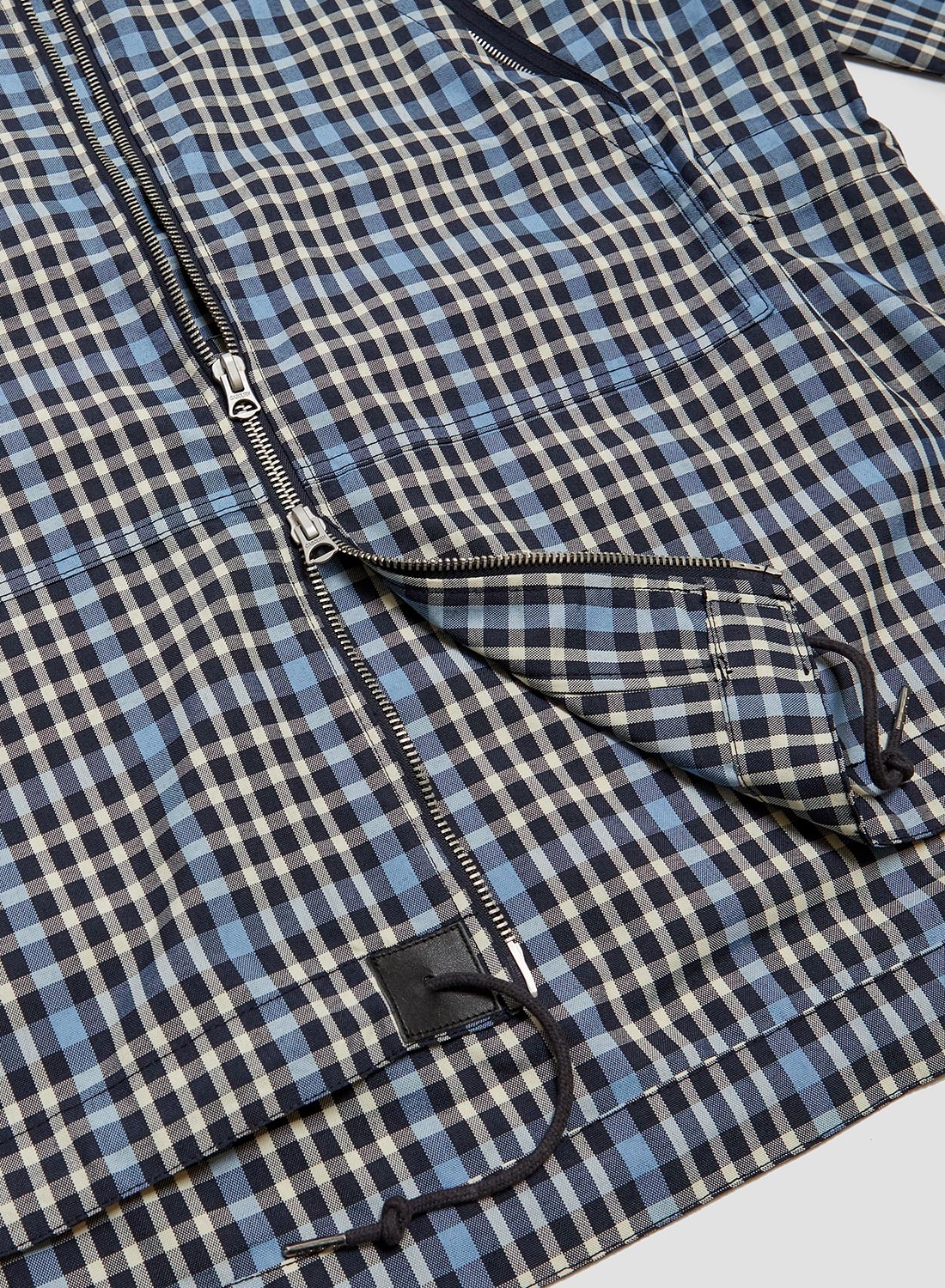 Zip Smock in Navy Check - 6