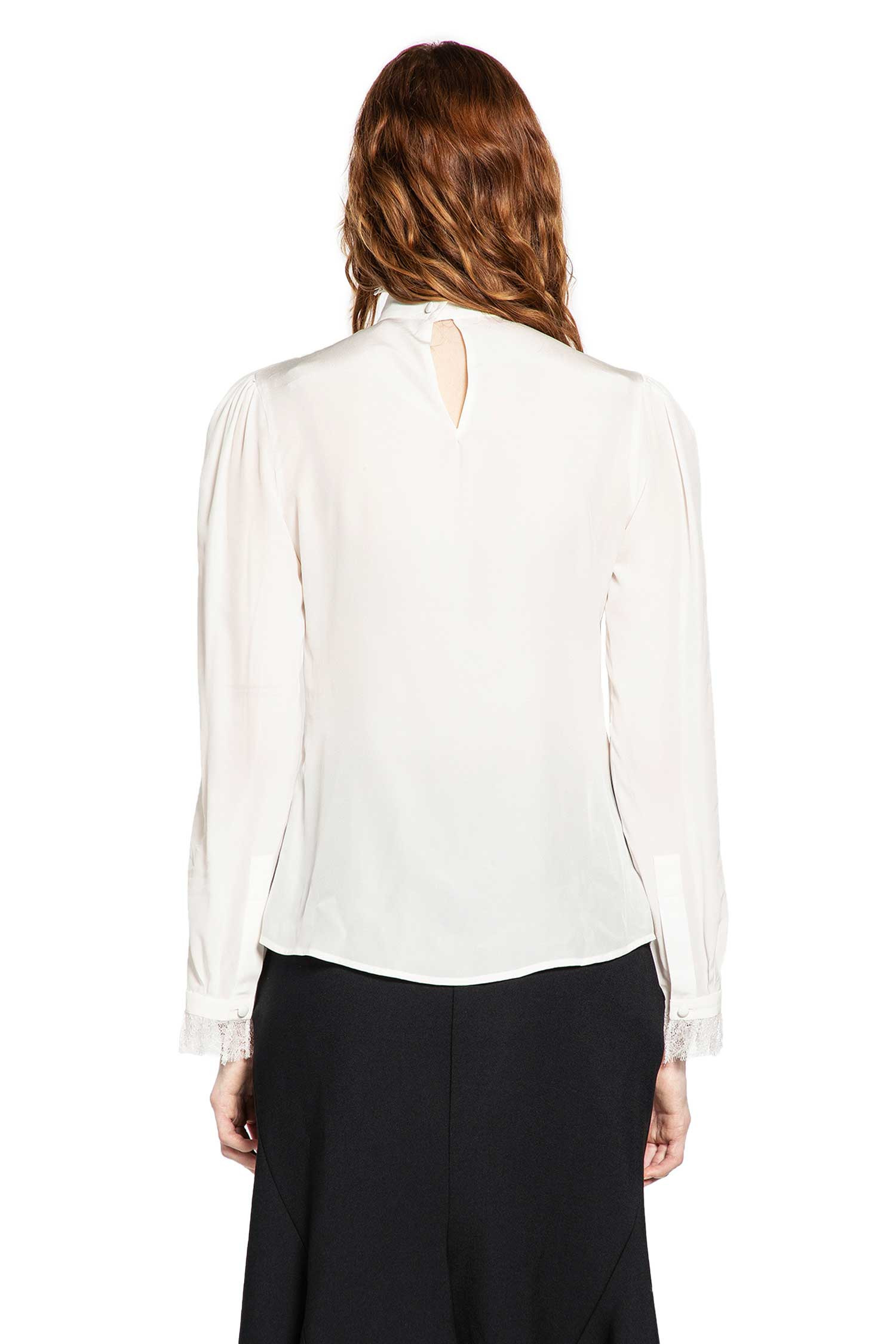 Crêpe De Chine And Lace Turtleneck Top - 3