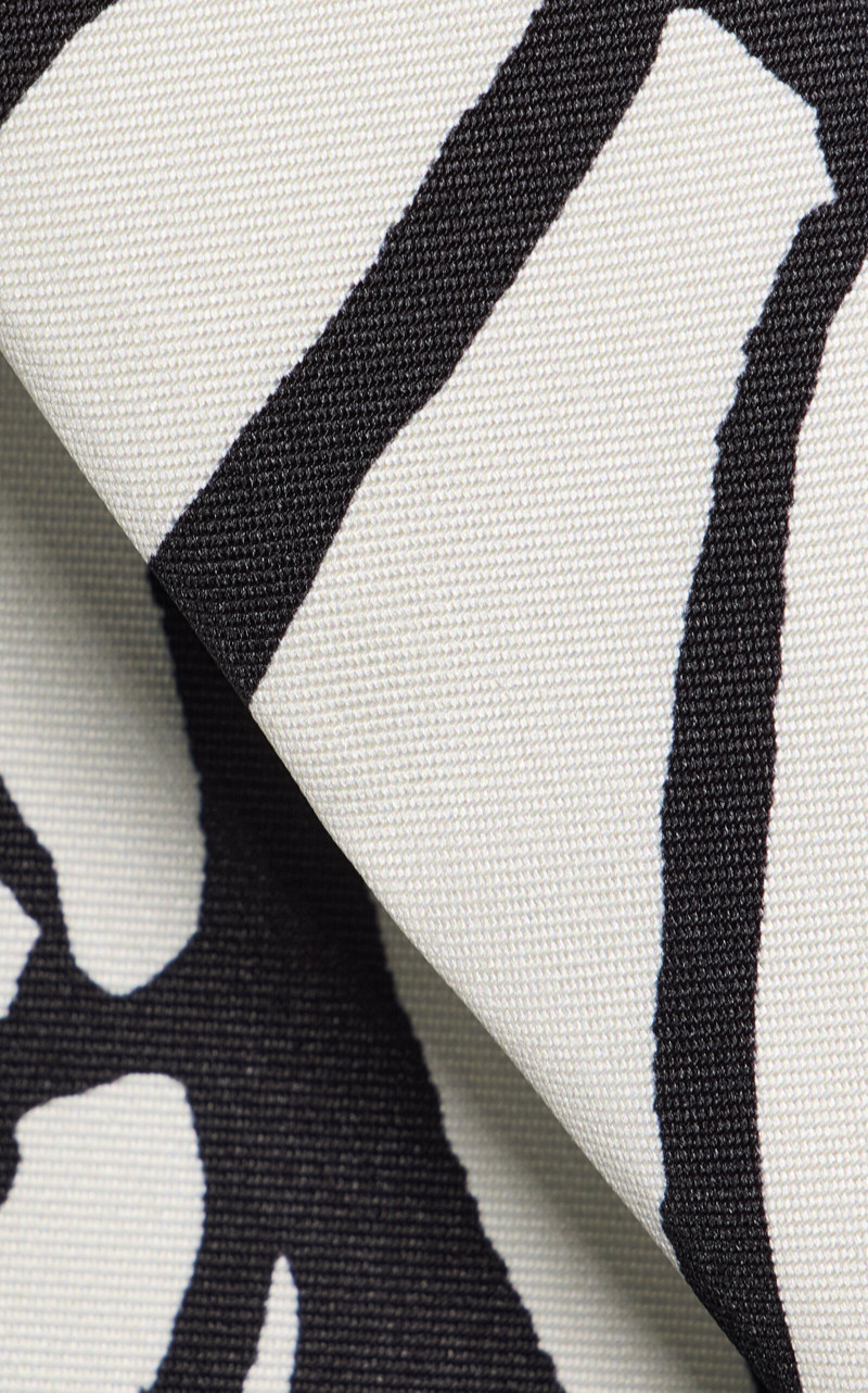 ELIE SAAB Printed Mikado Midi Dress black/white outlook