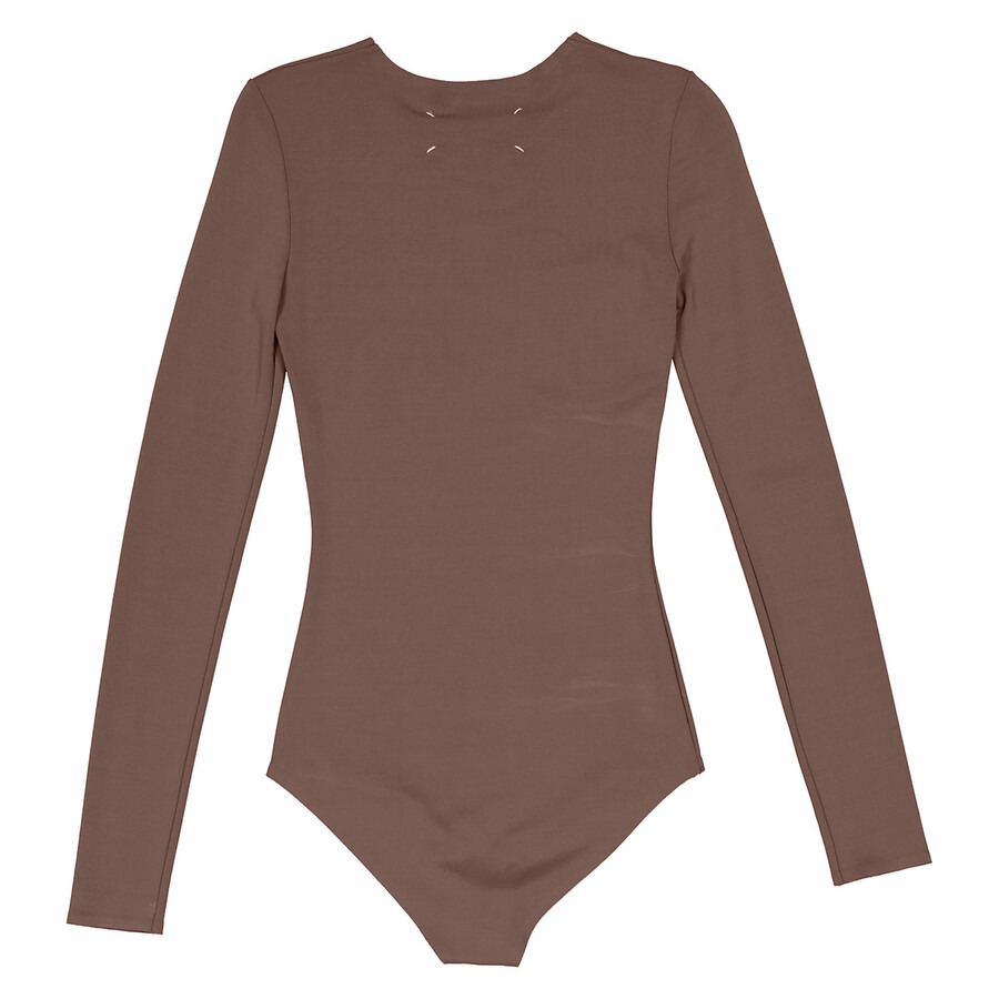 Maison Margiela Tobacco Long-Sleeved Bodysuit - 5