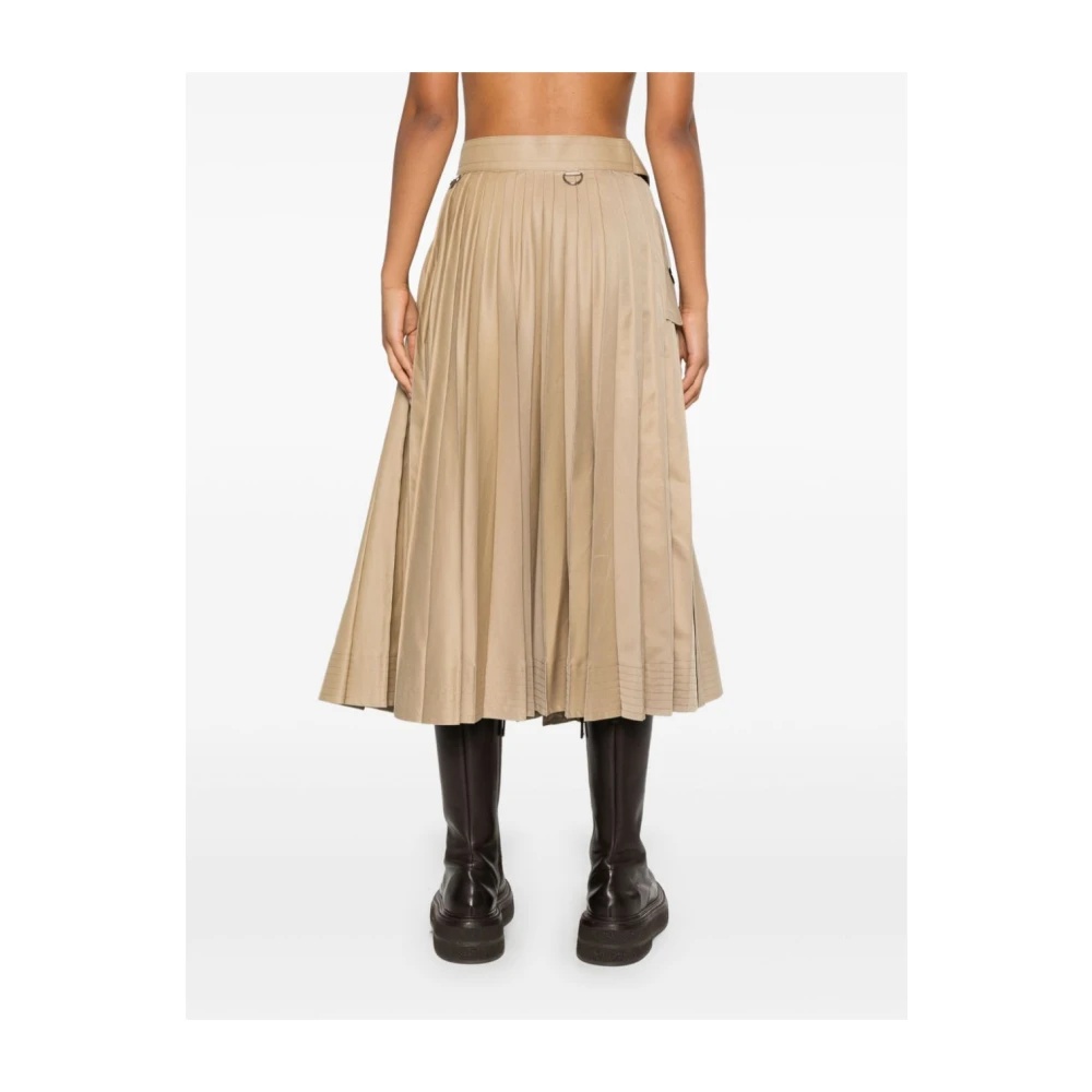 スカート SACAI Women Skirts SCW214651 Beige Sacai x Carhartt WIP Women's Pleated Skirt Beige - FW23 - US