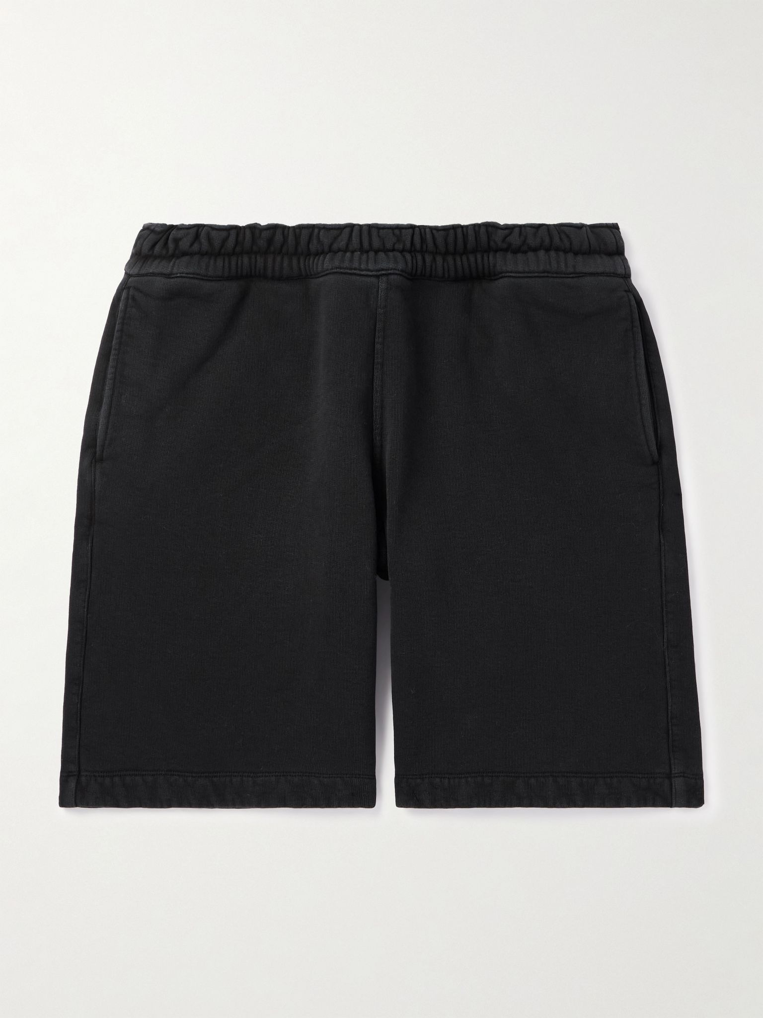 Plage Straight-Leg Cotton-Jersey Shorts Black - 1