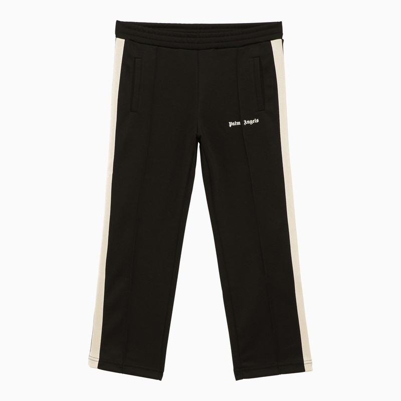 Black and white jogging trousers with logo - 1