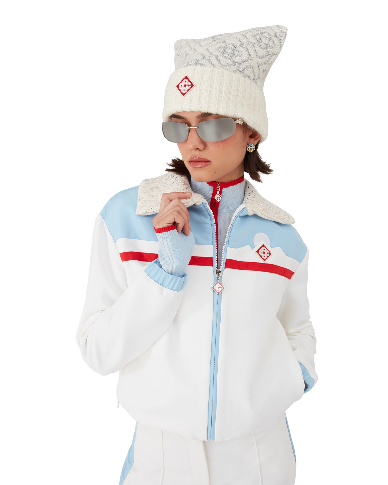 Women's Hybrid Ski Track Jacket | Casablanca Paris - 3