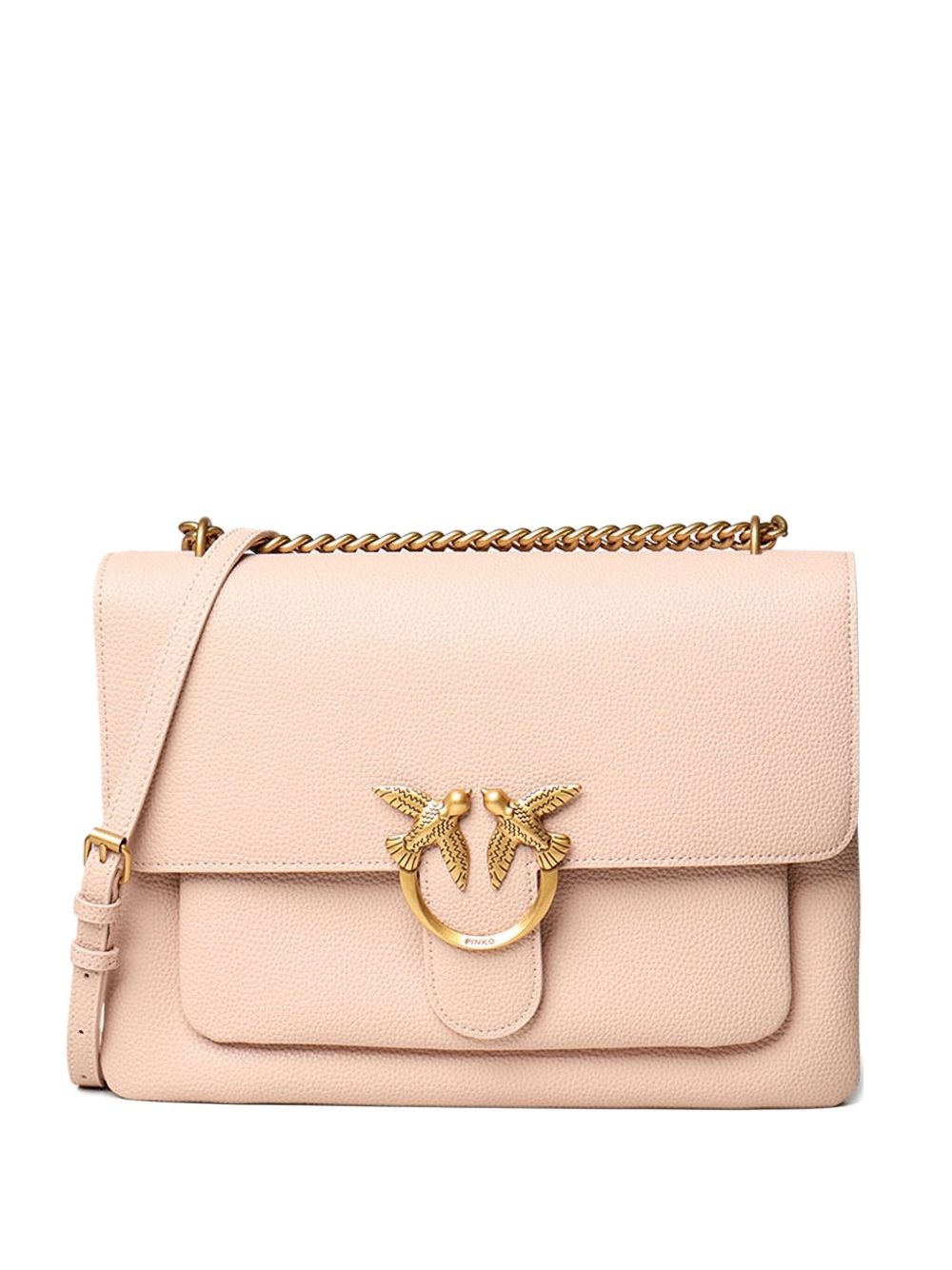 logo-plaque shoulder bag - 1