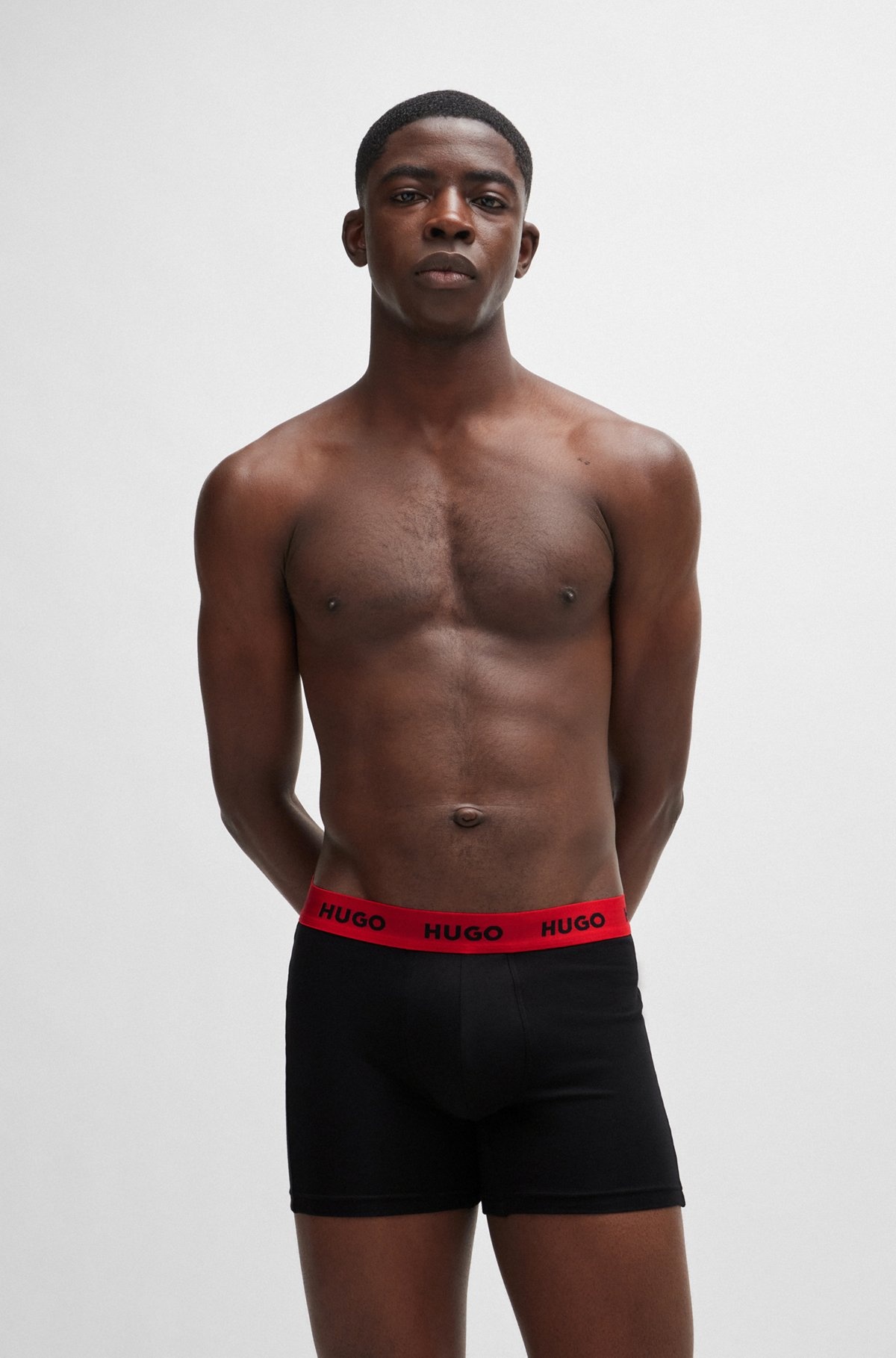 THREE-PACK OF STRETCH-COTTON BOXER BRIEFS WITH LOGO - 6